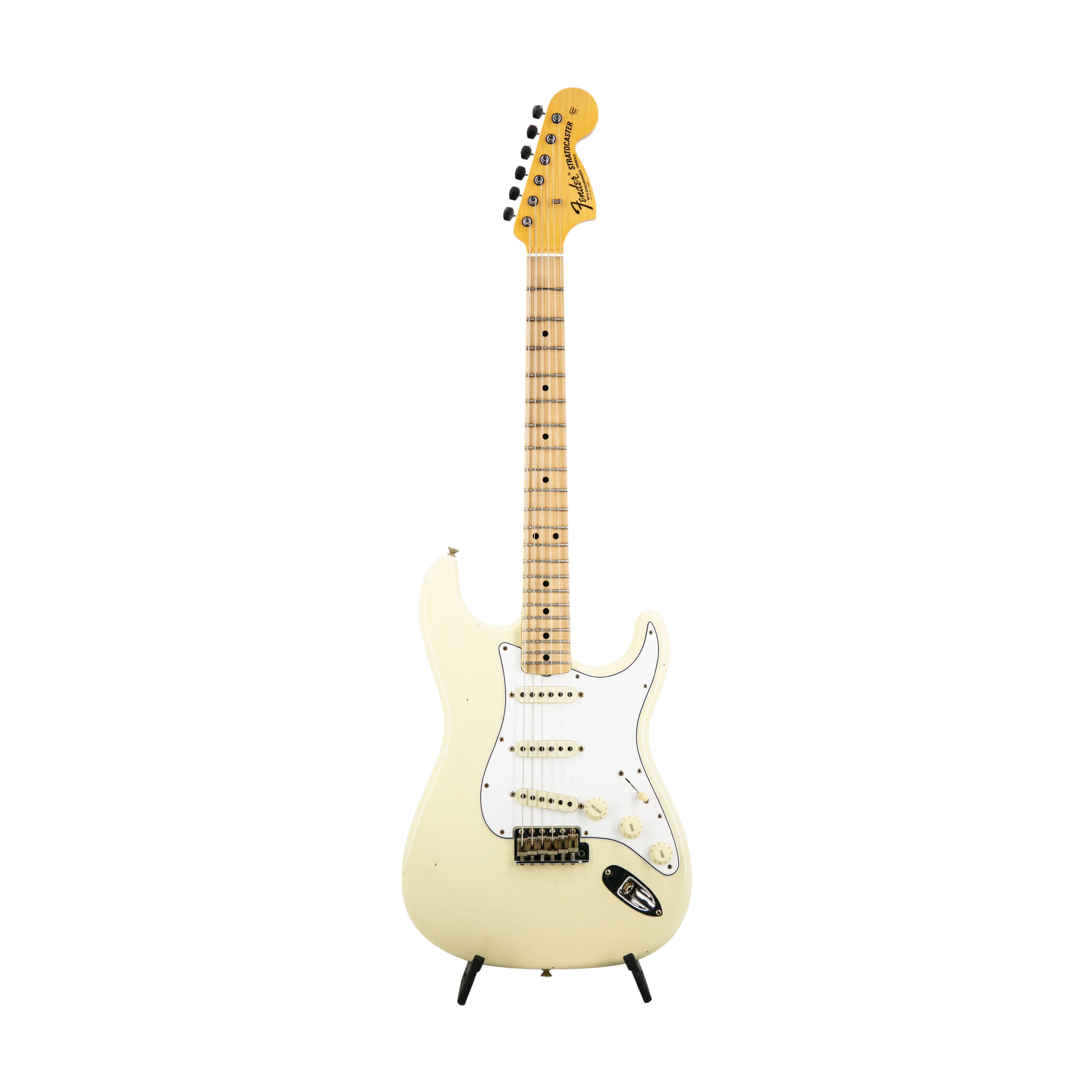 Fender Custom Shop 1969 Stratocaster Journeyman Relic Electric Guitar, Maple FB, Aged Vintage White
