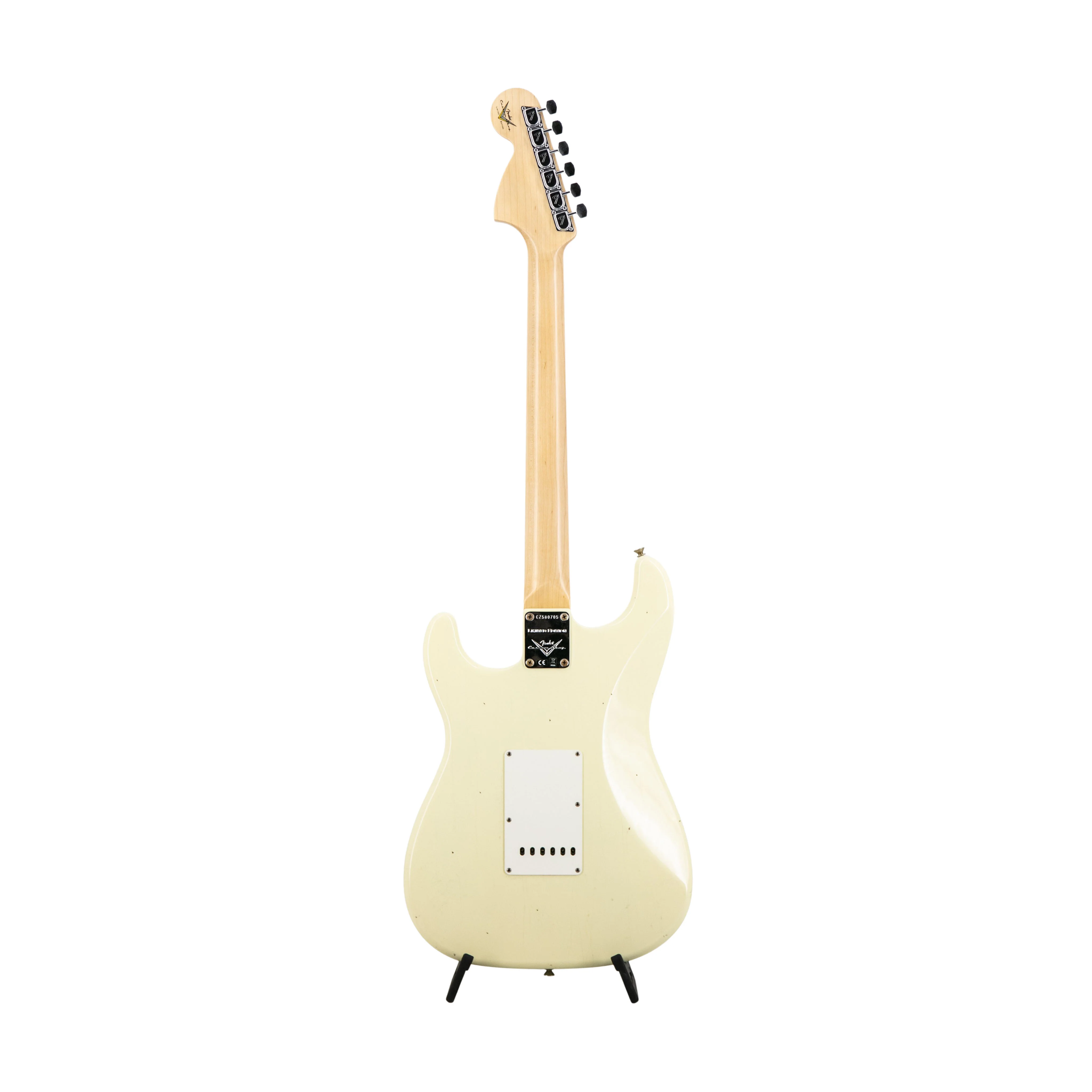 Fender Custom Shop 1969 Stratocaster Journeyman Relic Electric Guitar, Maple FB, Aged Vintage White - Image 2