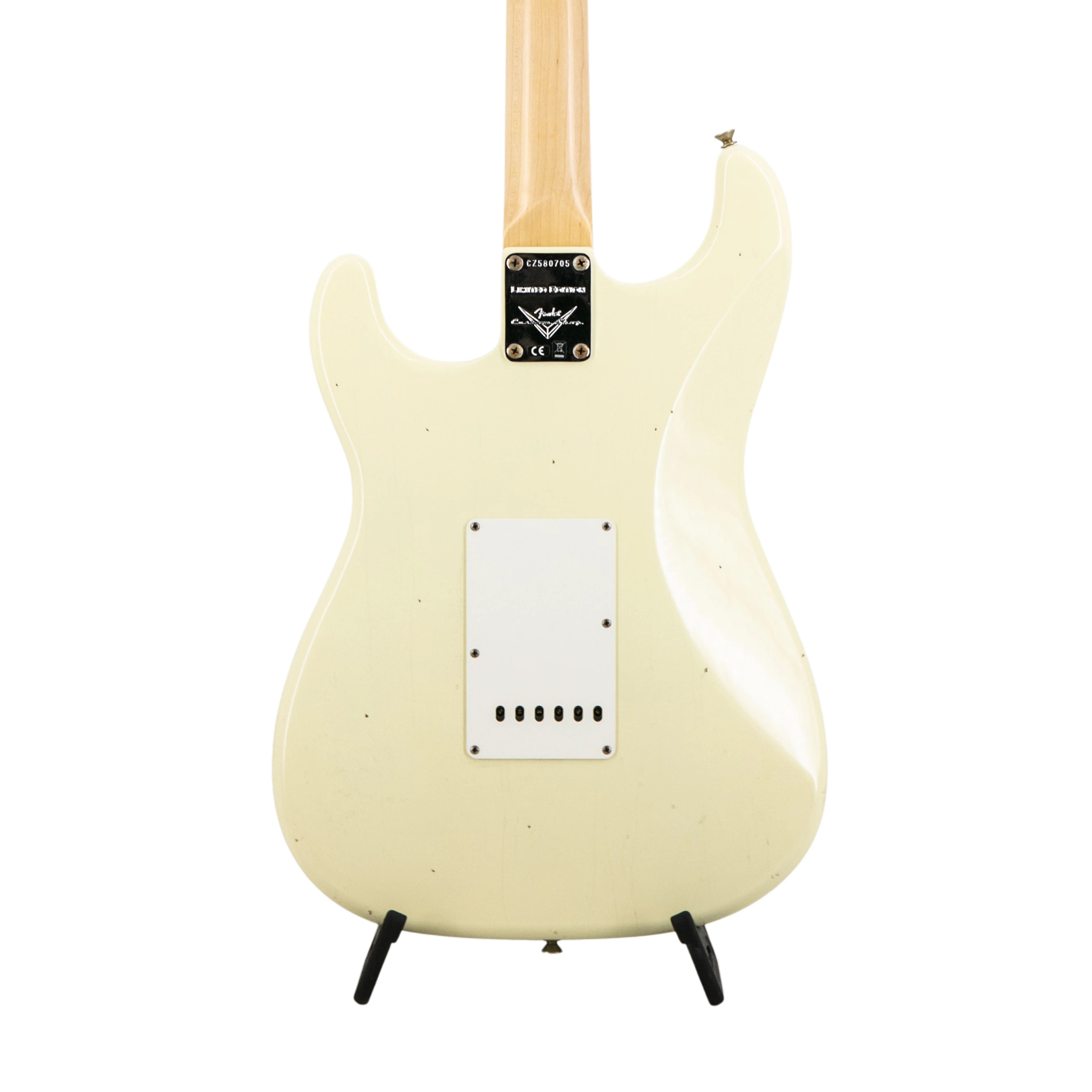 Fender Custom Shop 1969 Stratocaster Journeyman Relic Electric Guitar, Maple FB, Aged Vintage White - Image 4