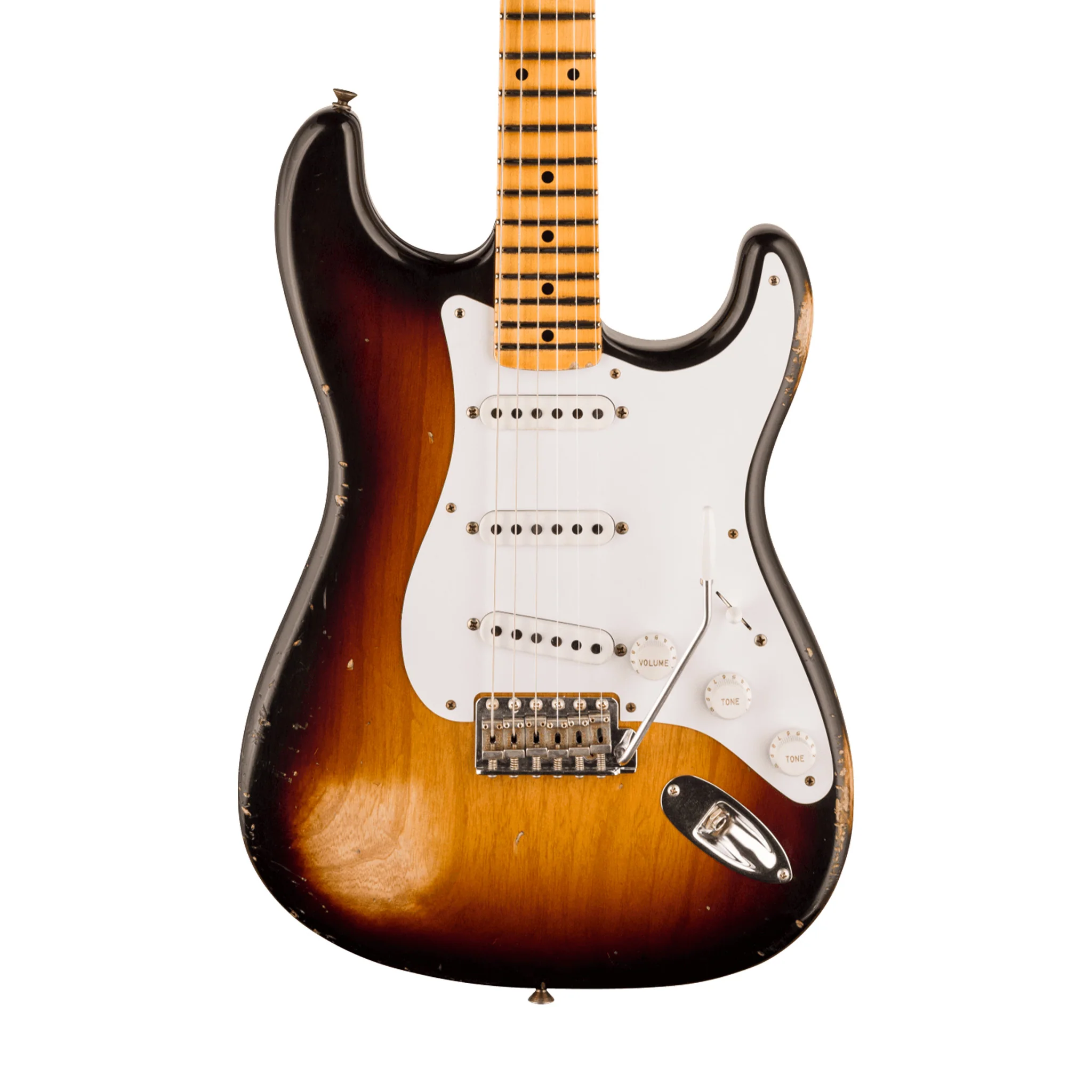 Fender Custom Shop 70th Anniversary 1954 Stratocaster Relic Guitar, Wide-Fade 2-Color Sunburst - Image 3