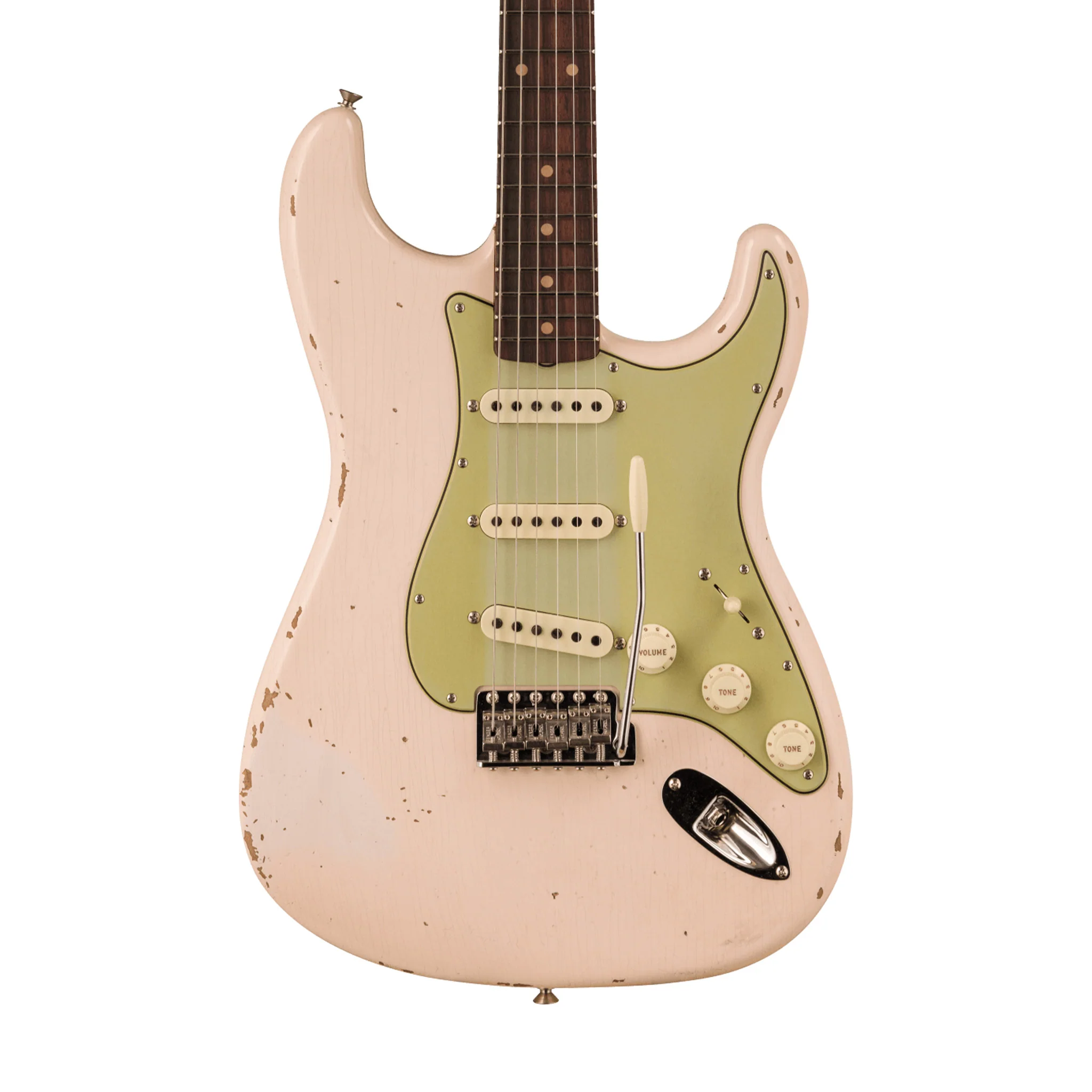 Fender Custom Shop Late 1962 Stratocaster Relic Electric Guitar Super Faded Aged Shell Pink - Image 3