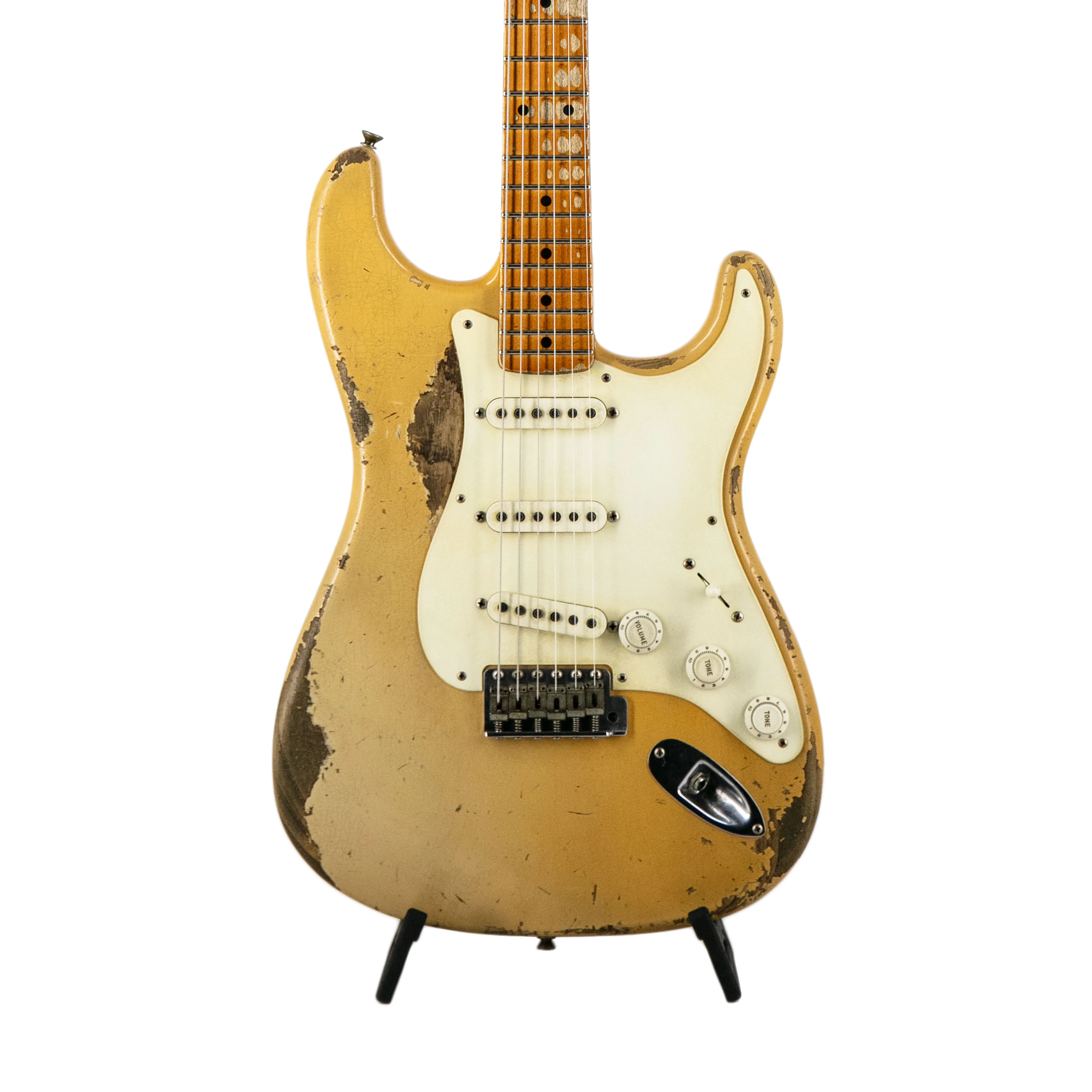 Fender Custom Shop Levi Perry Masterbuilt 1955 Stratocaster Heavy Relic, Aged Desert Sand - Image 3