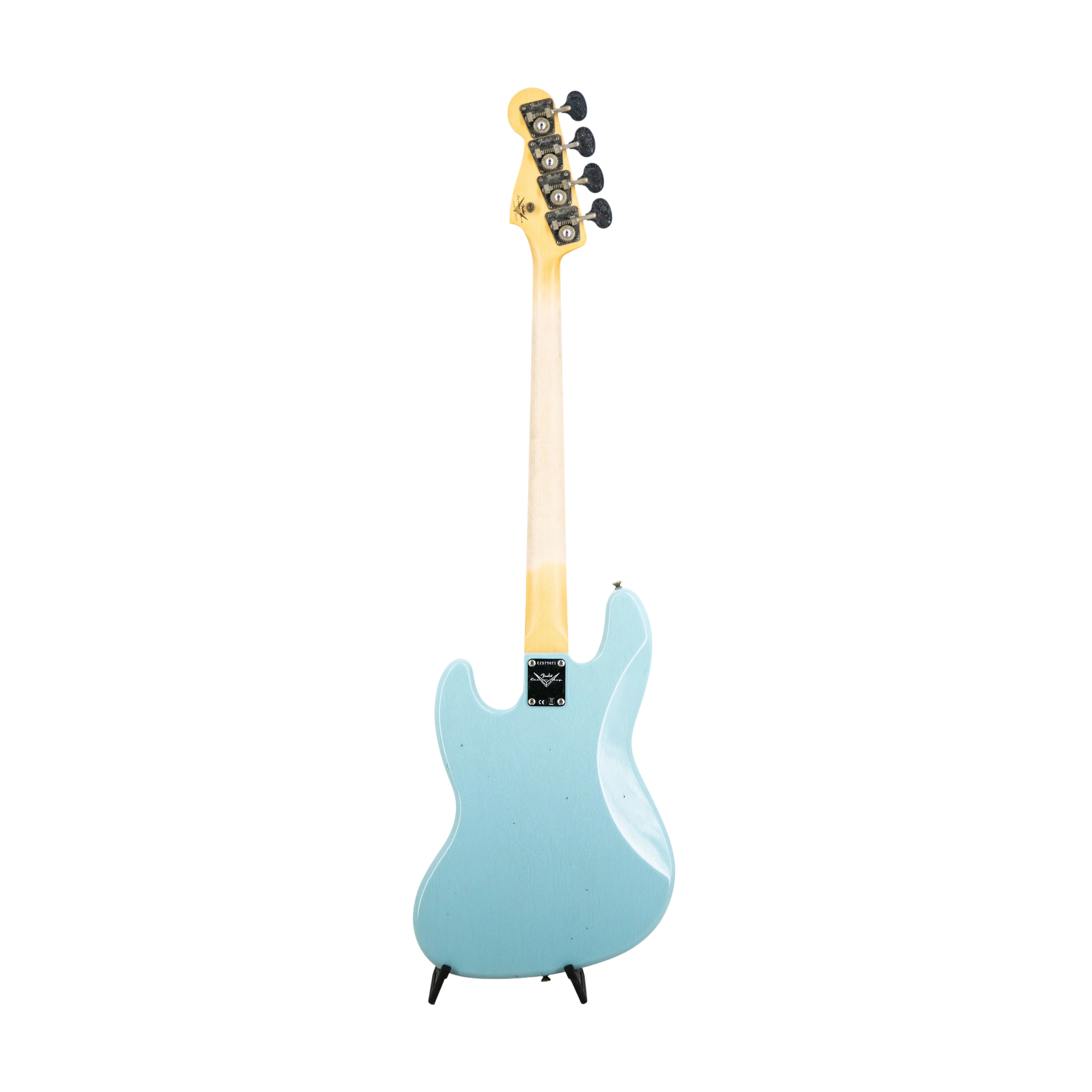Fender Custom Shop Limited Edition 1966 Jazz Bass Journeyman Guitar, Aged Daphne Blue - Image 2
