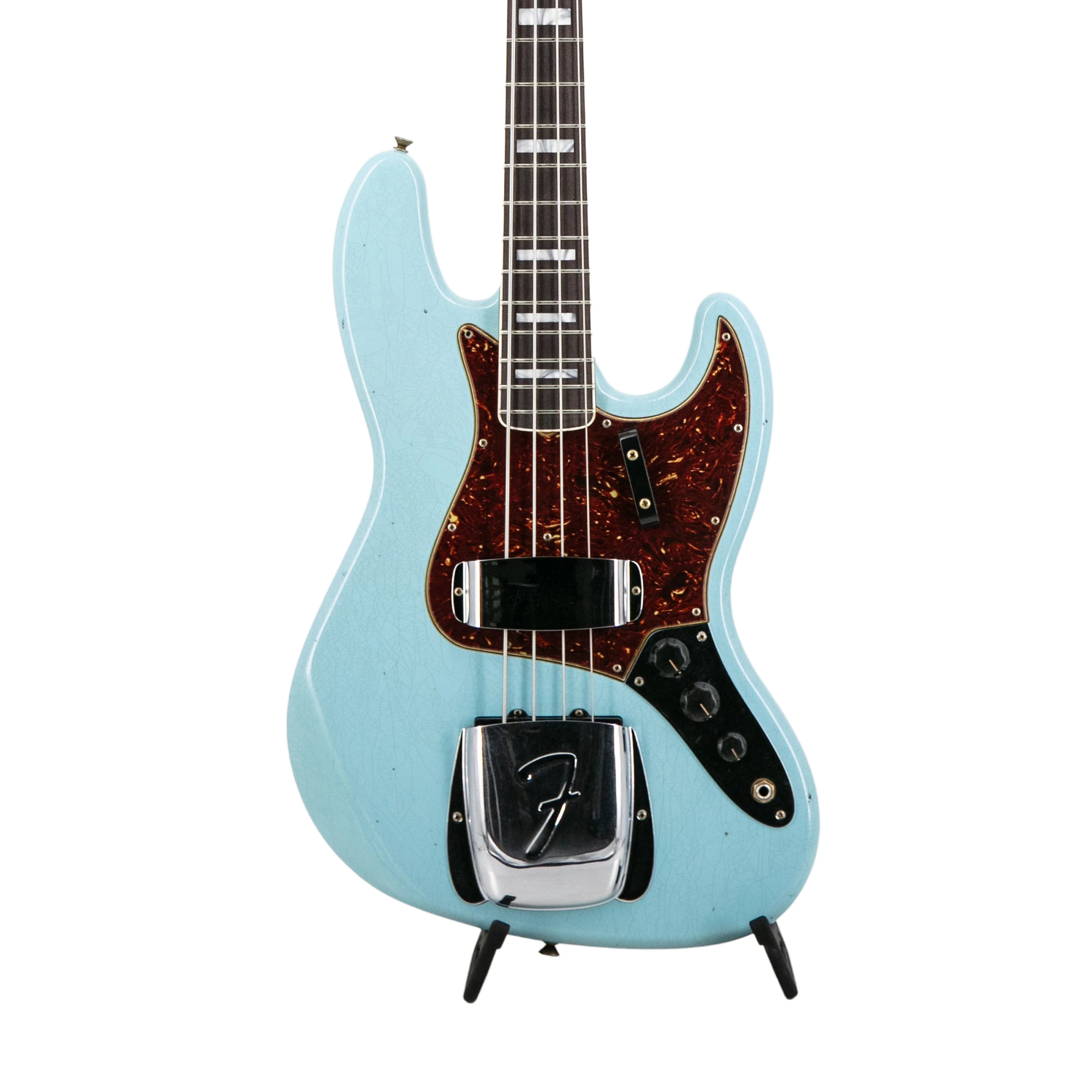 Fender Custom Shop Limited Edition 1966 Jazz Bass Journeyman Guitar, Aged Daphne Blue - Image 3