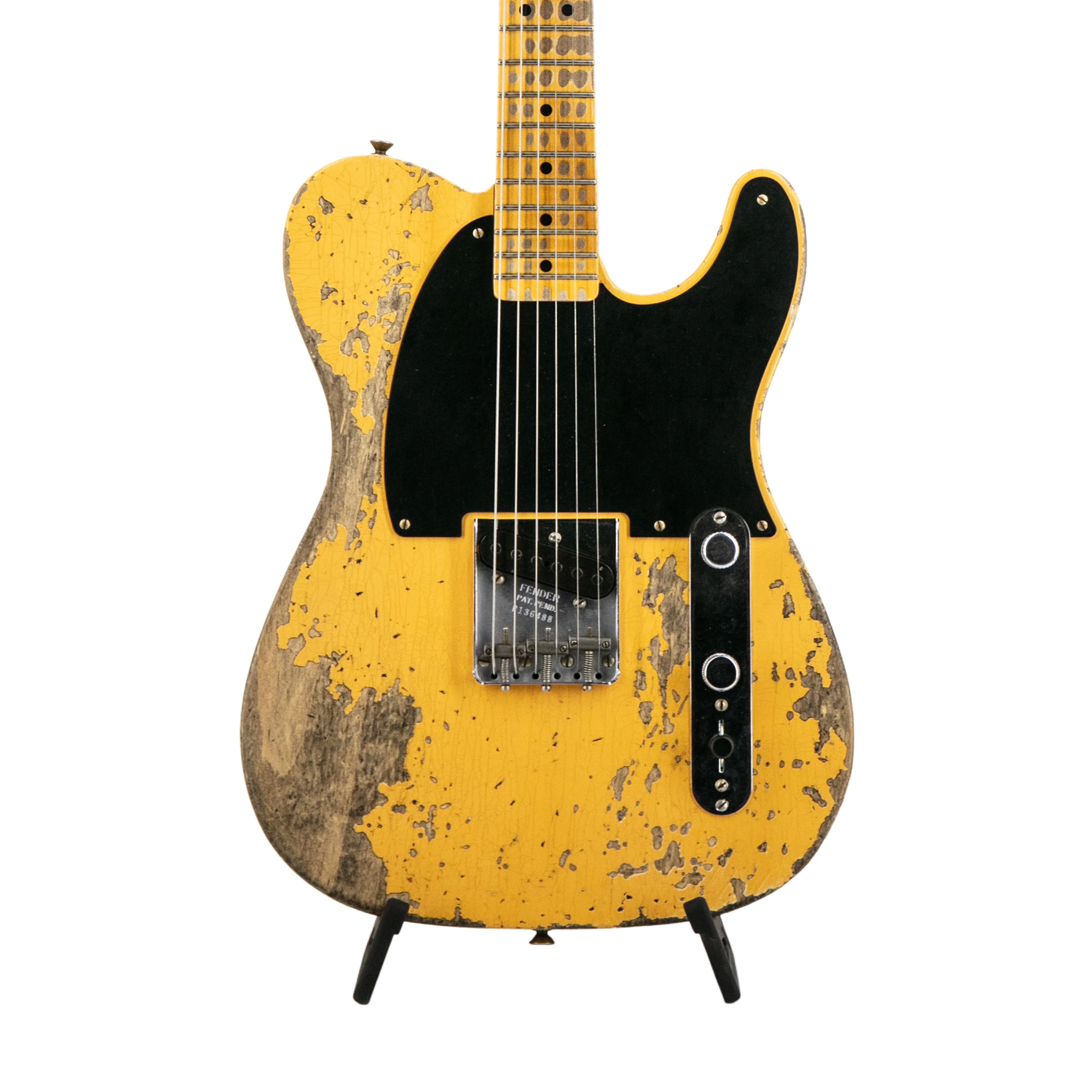 Fender Custom Shop Ltd Ed 1950 "Cocked Wah" Pine Esquire Super Heavy Relic, Aged Nocaster Blonde - Image 3