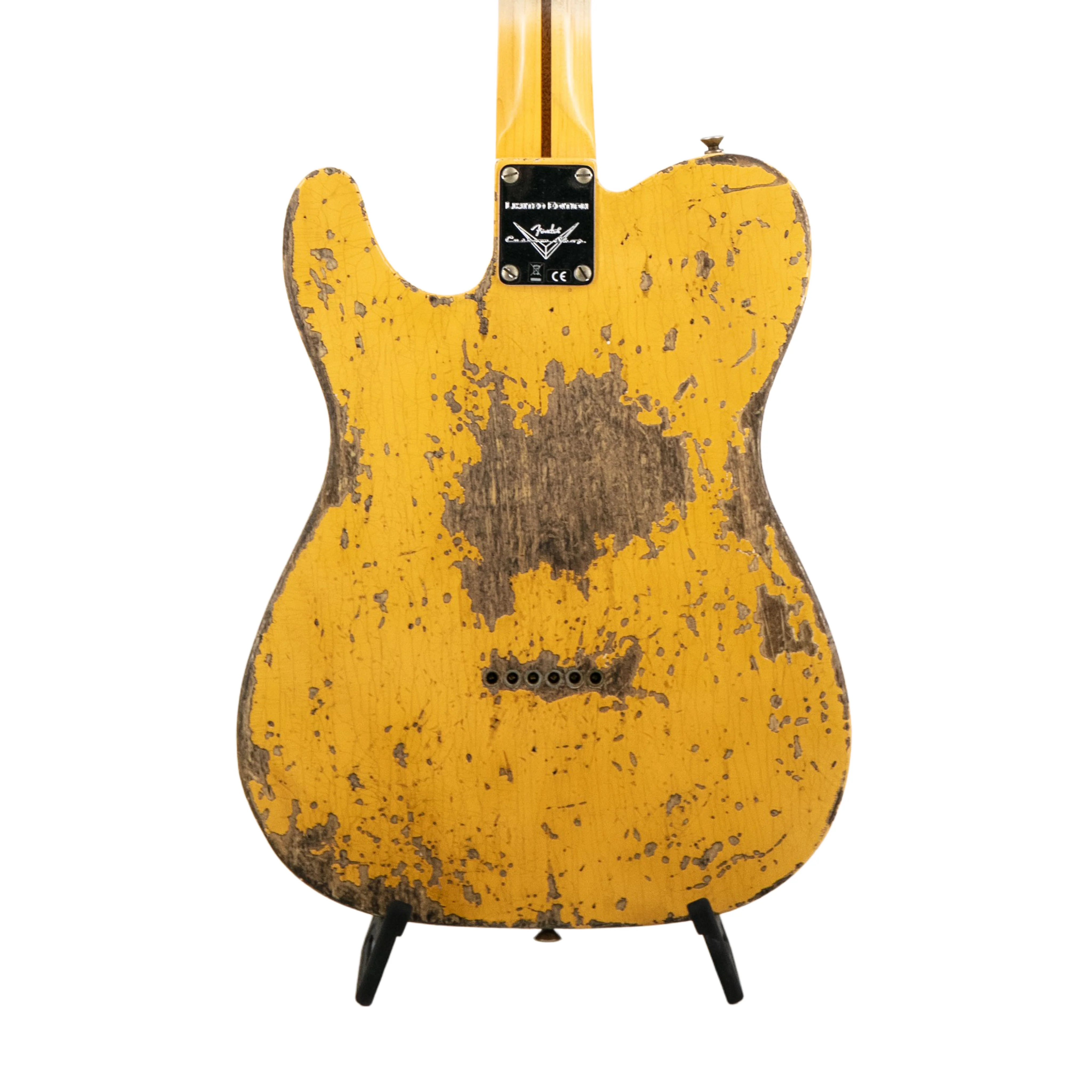 Fender Custom Shop Ltd Ed 1950 "Cocked Wah" Pine Esquire Super Heavy Relic, Aged Nocaster Blonde - Image 4
