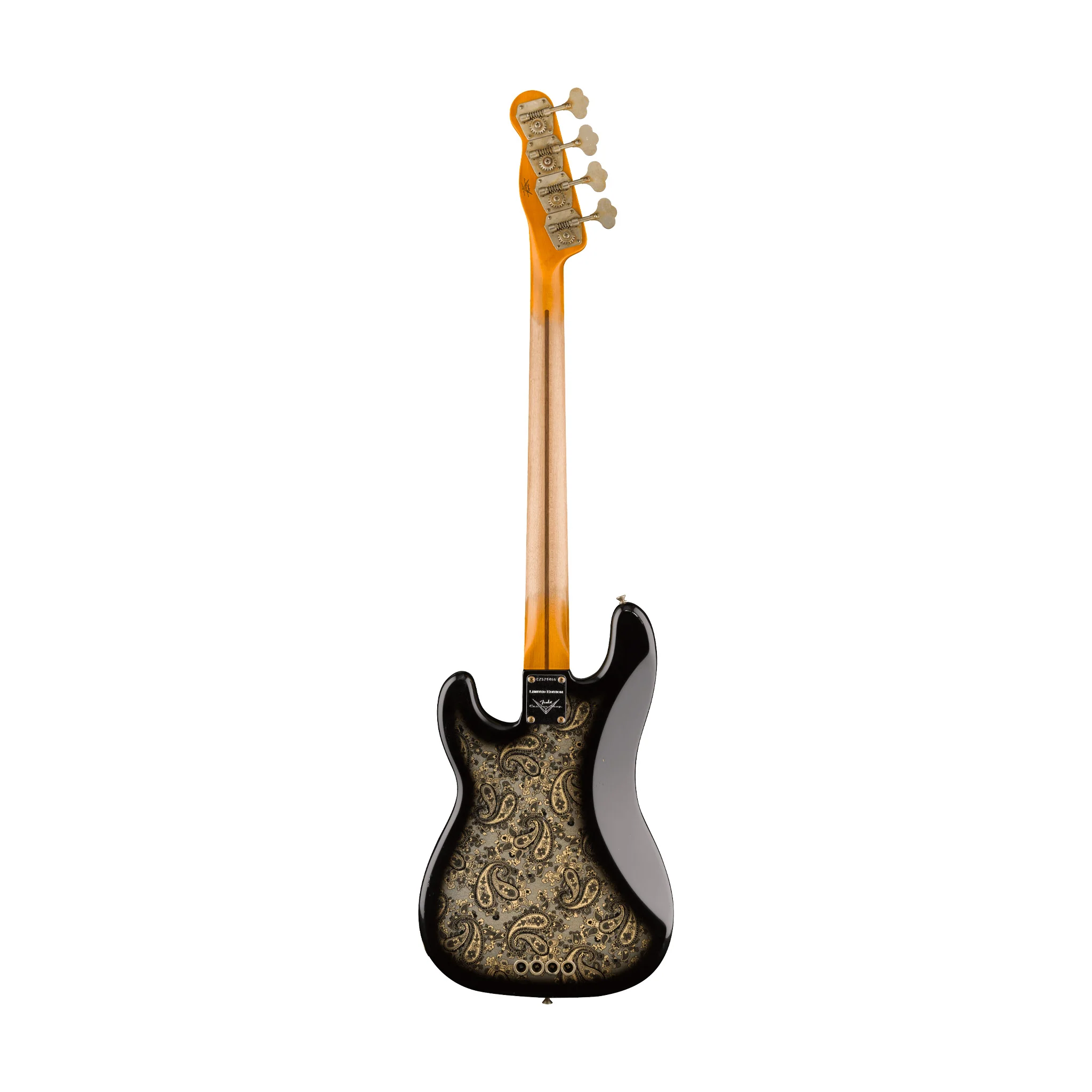 Fender Custom Shop Ltd Ed 1954 Precision Bass Journeyman Relic, Quartersawn Maple FB, Black Paisley - Image 2