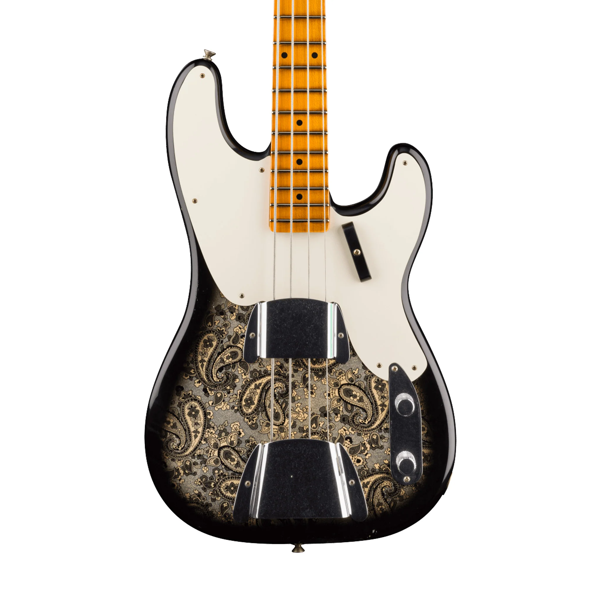 Fender Custom Shop Ltd Ed 1954 Precision Bass Journeyman Relic, Quartersawn Maple FB, Black Paisley - Image 3