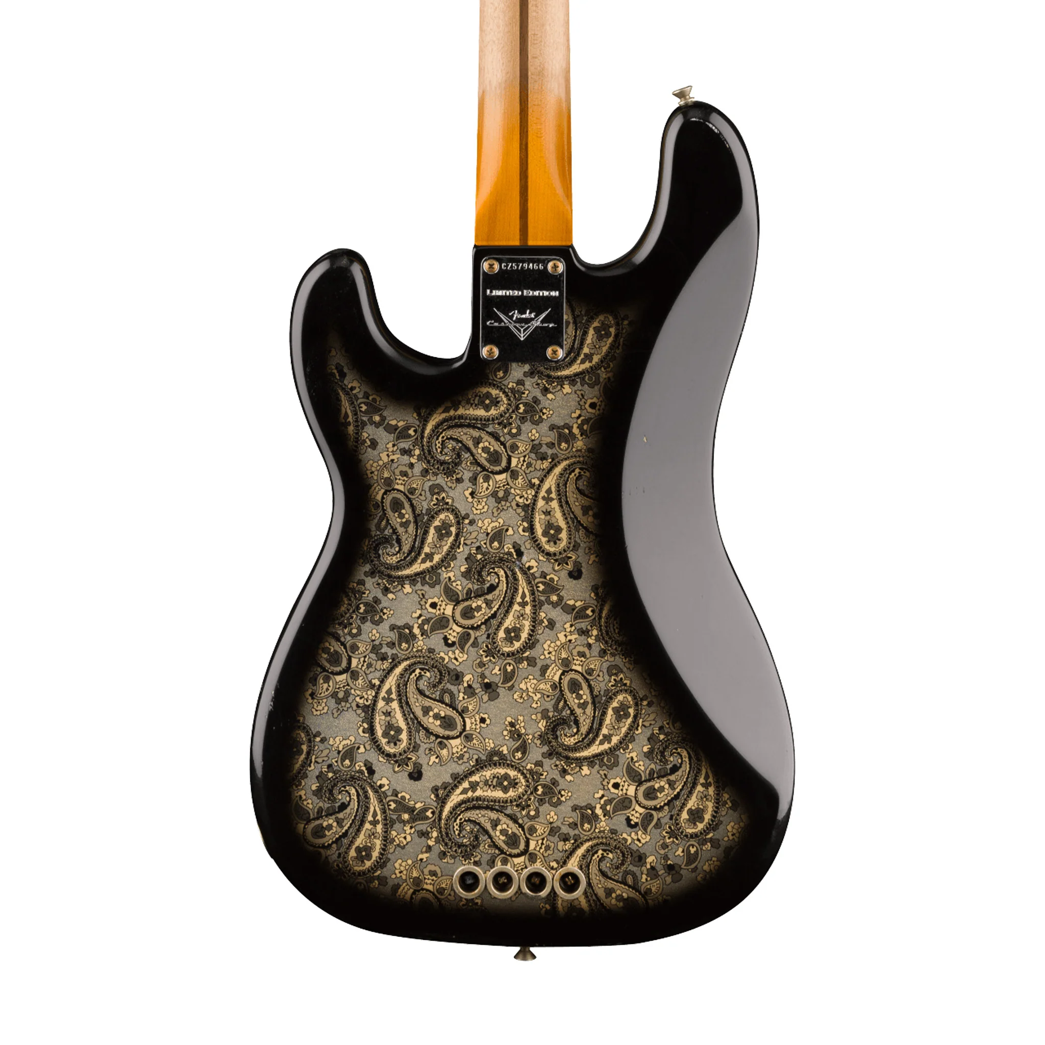 Fender Custom Shop Ltd Ed 1954 Precision Bass Journeyman Relic, Quartersawn Maple FB, Black Paisley - Image 4