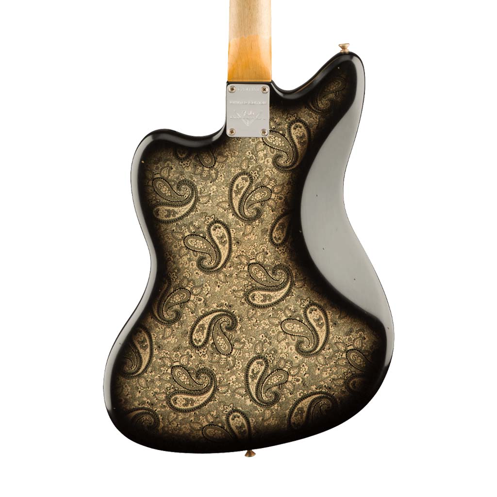 Fender Custom Shop Ltd Ed Custom Jazzmaster Relic Electric Guitar, Aged Black Paisley - Image 4