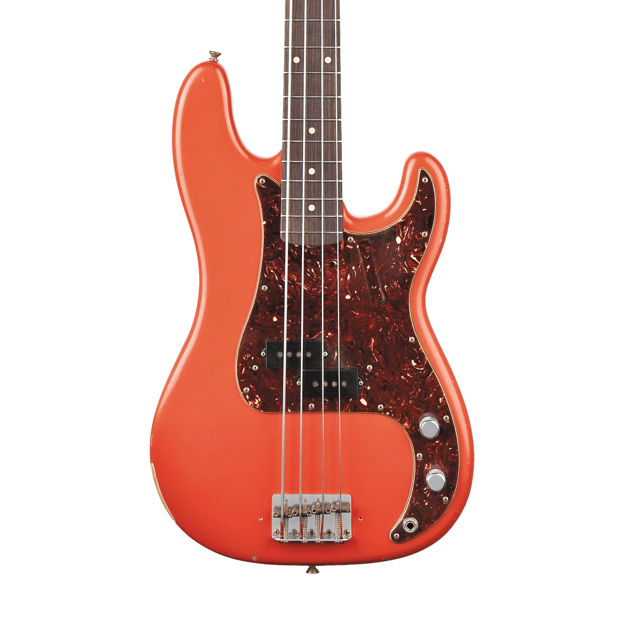 Fender Custom Shop Pino Palladino Signature Precision Bass, RW FB, Fiesta Red over Desert Sand - Image 2