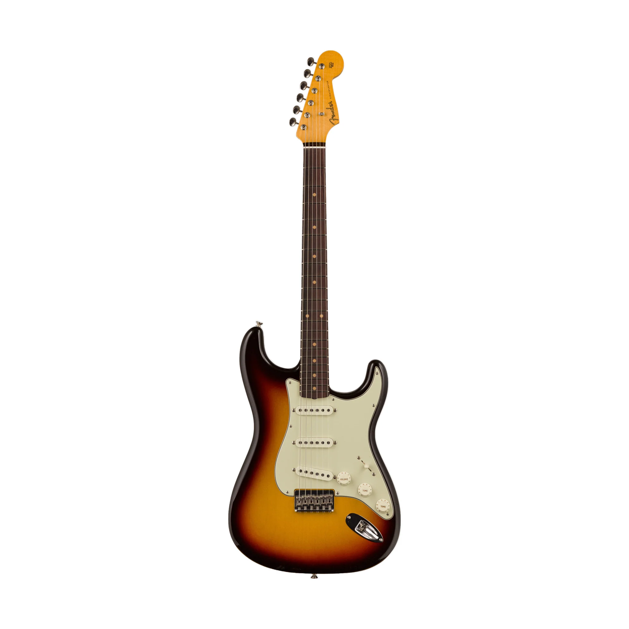Fender Custom Shop Vintage Custom 1959 Hardtail Stratocaster Electric Guitar, Chocolate 3-Tone Sunburst