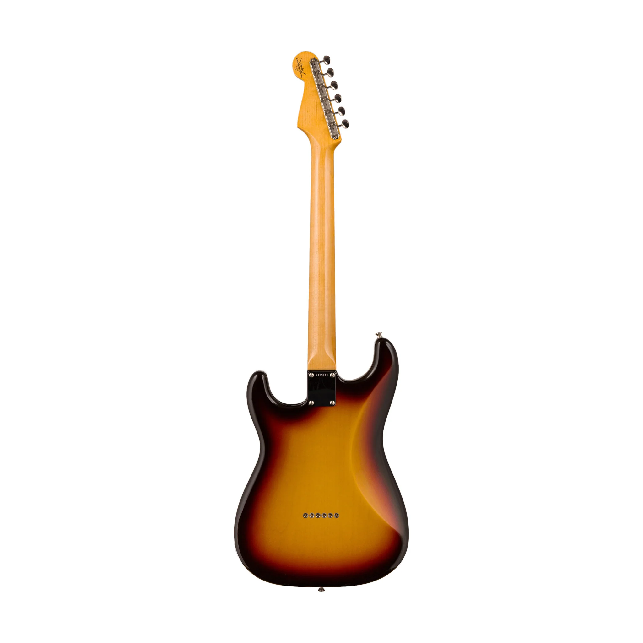 Fender Custom Shop Vintage Custom 1959 Hardtail Stratocaster Electric Guitar, Chocolate 3-Tone Sunburst - Image 2