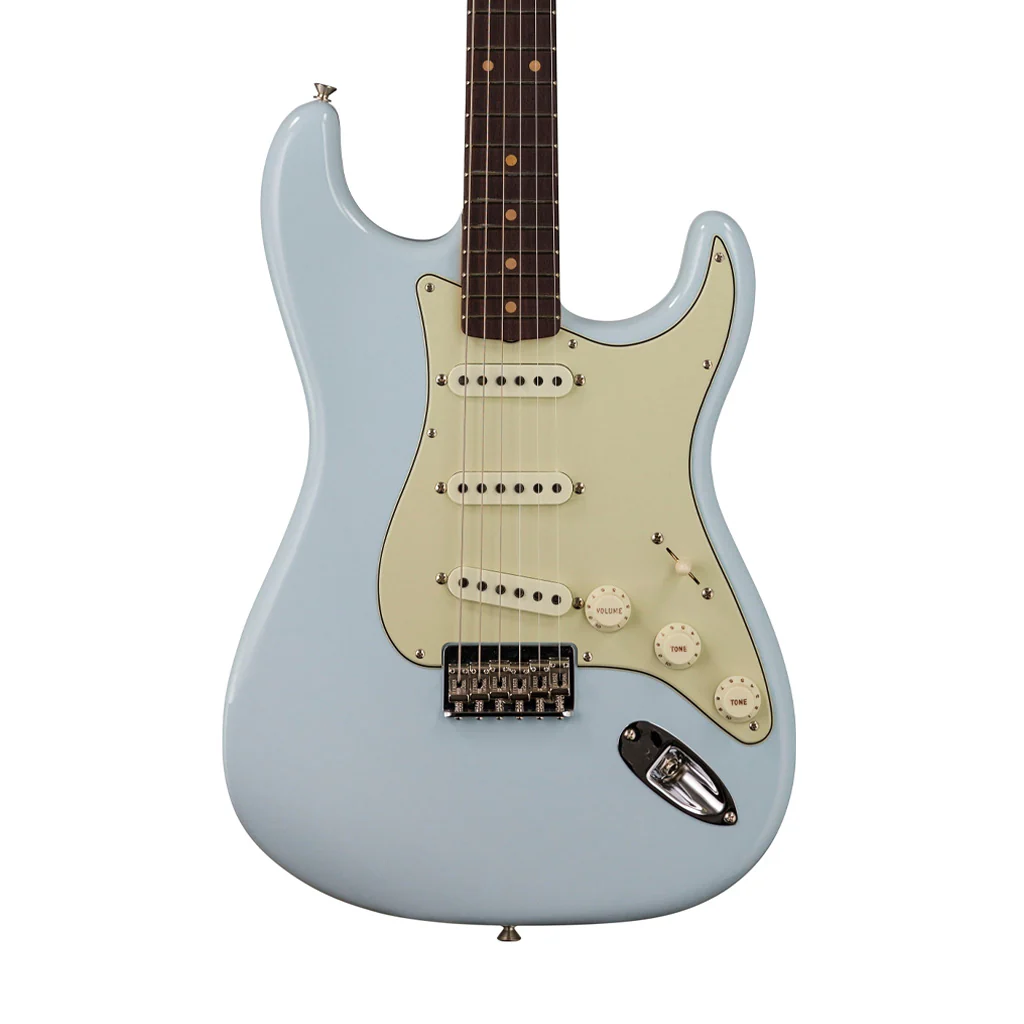 Fender Custom Shop Vintage Custom 1959 Hardtail Stratocaster Electric Guitar, Faded Aged Sonic Blue - Image 2
