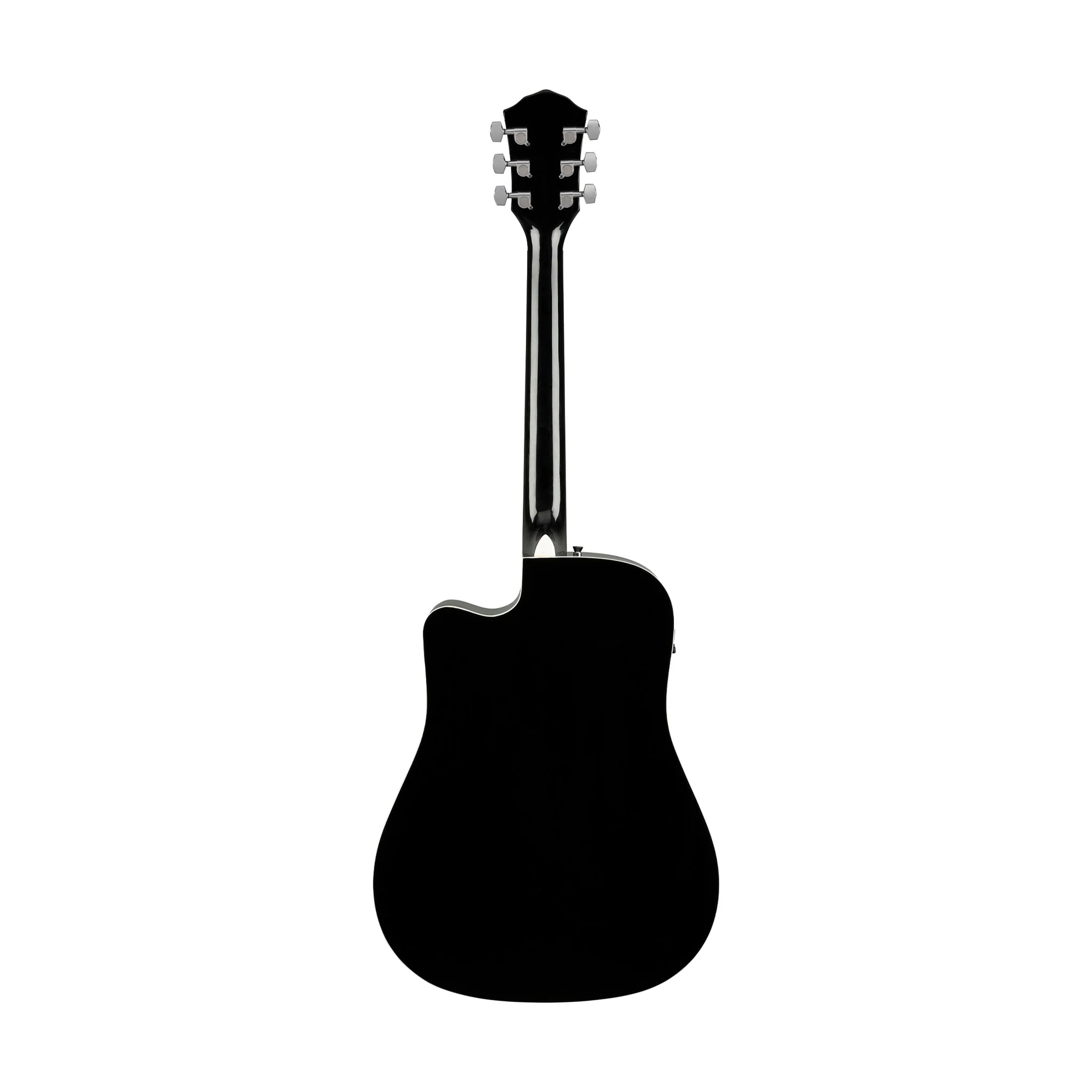 Fender FA-125CE Dreadnought Acoustic Guitar, Walnut FB, Black - Image 2