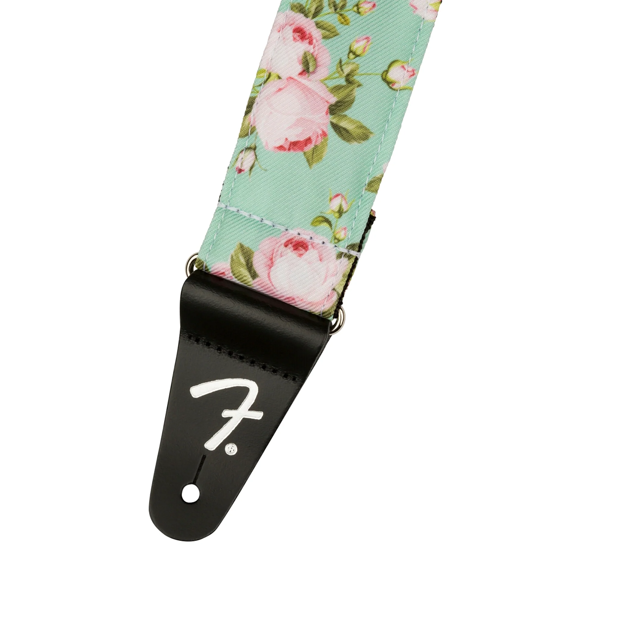 Fender Floral Guitar Strap, Surf Green - Image 2