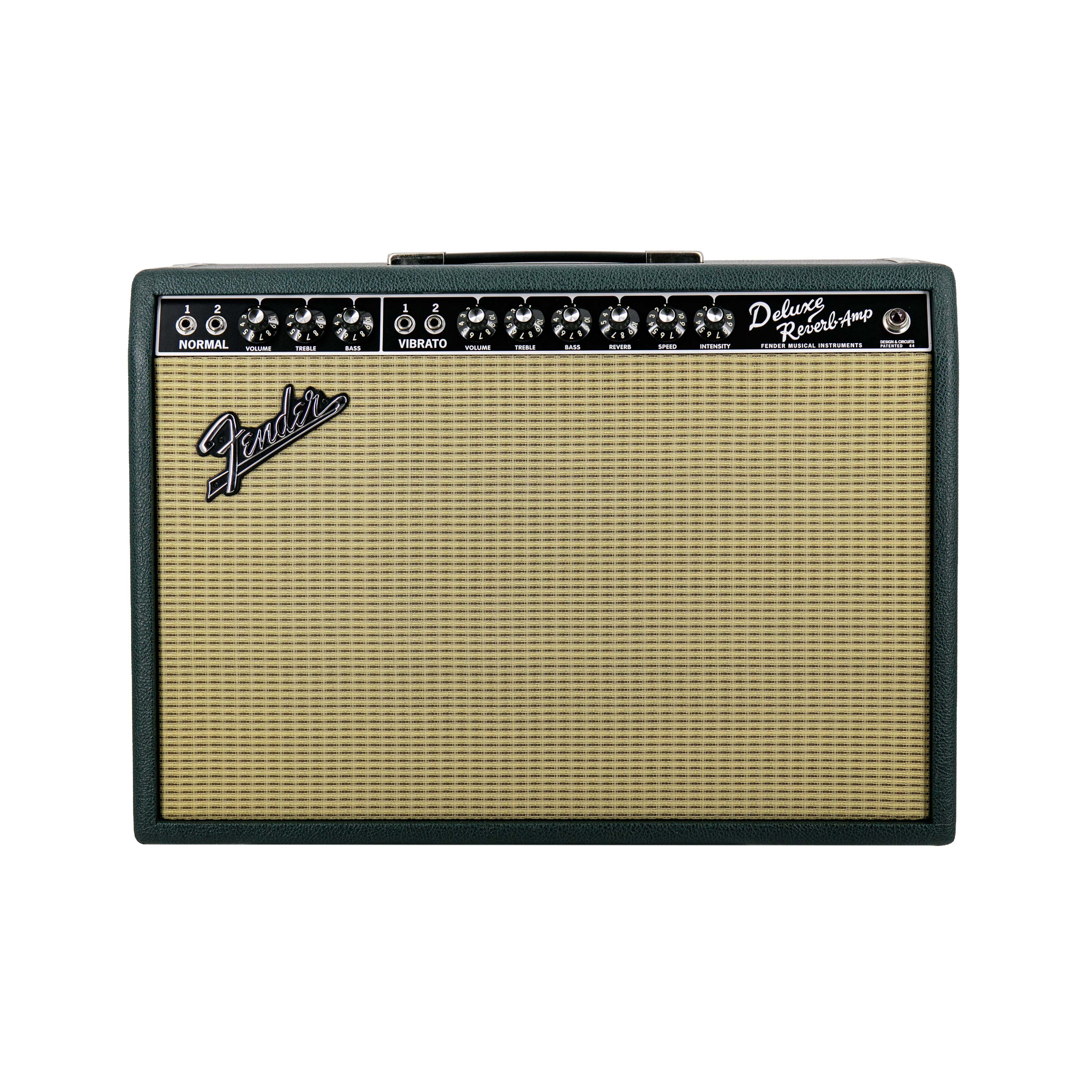 Fender FSR 65 Deluxe Reverb Guitar Amplifier, British Racing Green/Wheat, 230V EU - Image 2