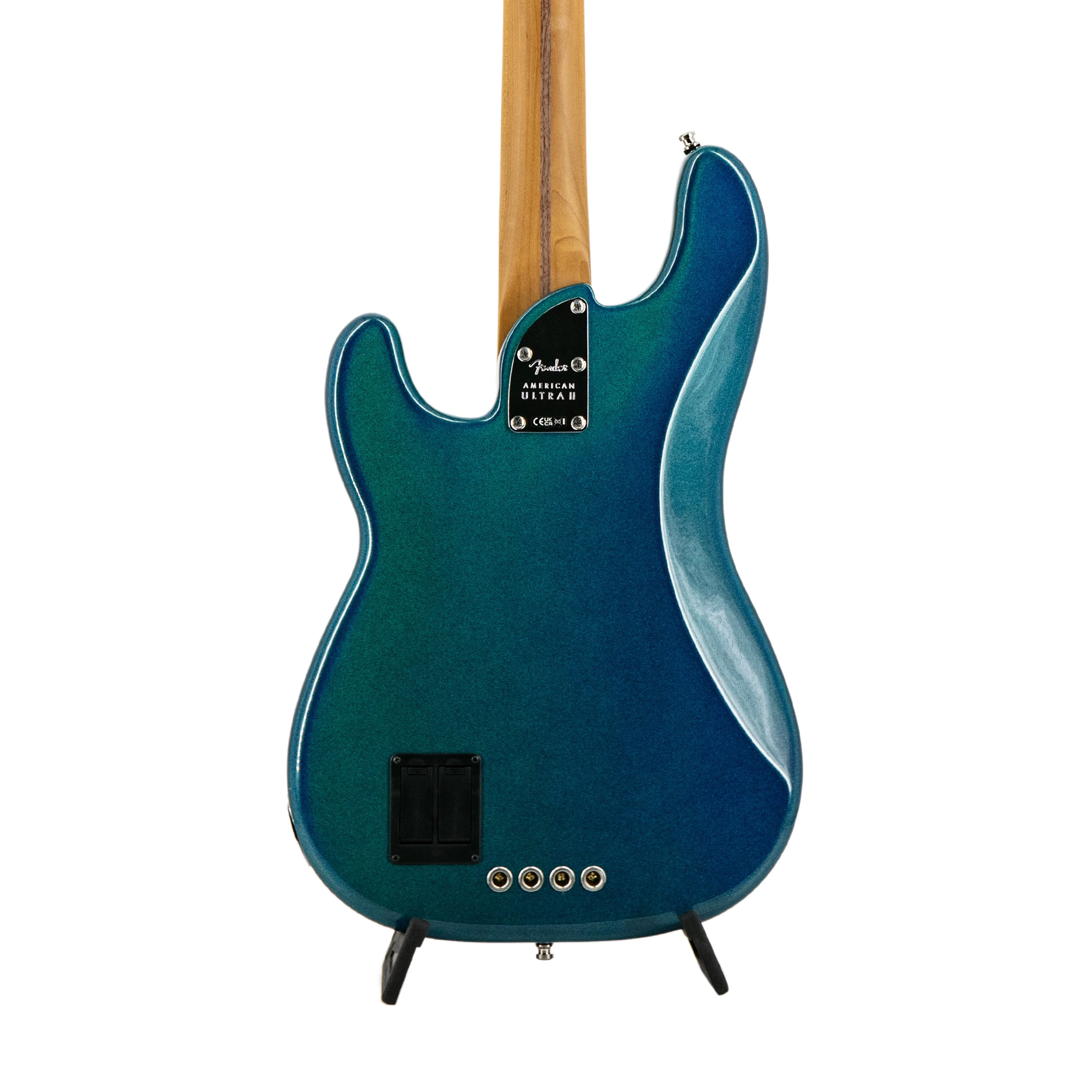Fender FSR American Ultra II Precision Bass Guitar, Roasted Maple FB, Aurora Metallic - Image 4