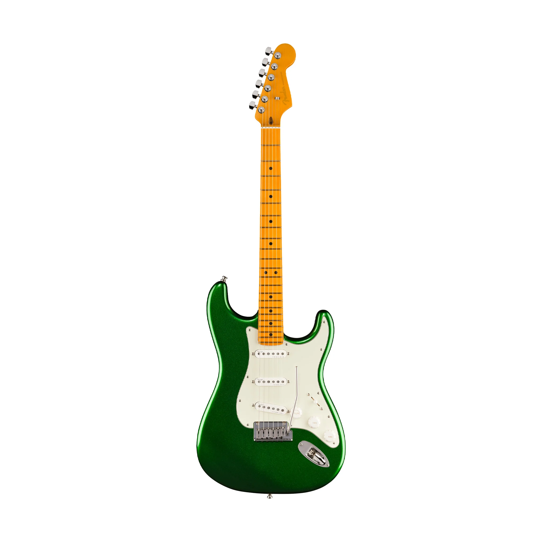 Fender FSR American Ultra II Stratocaster Electric Guitar, Roasted Maple FB, Candy Green Metallic
