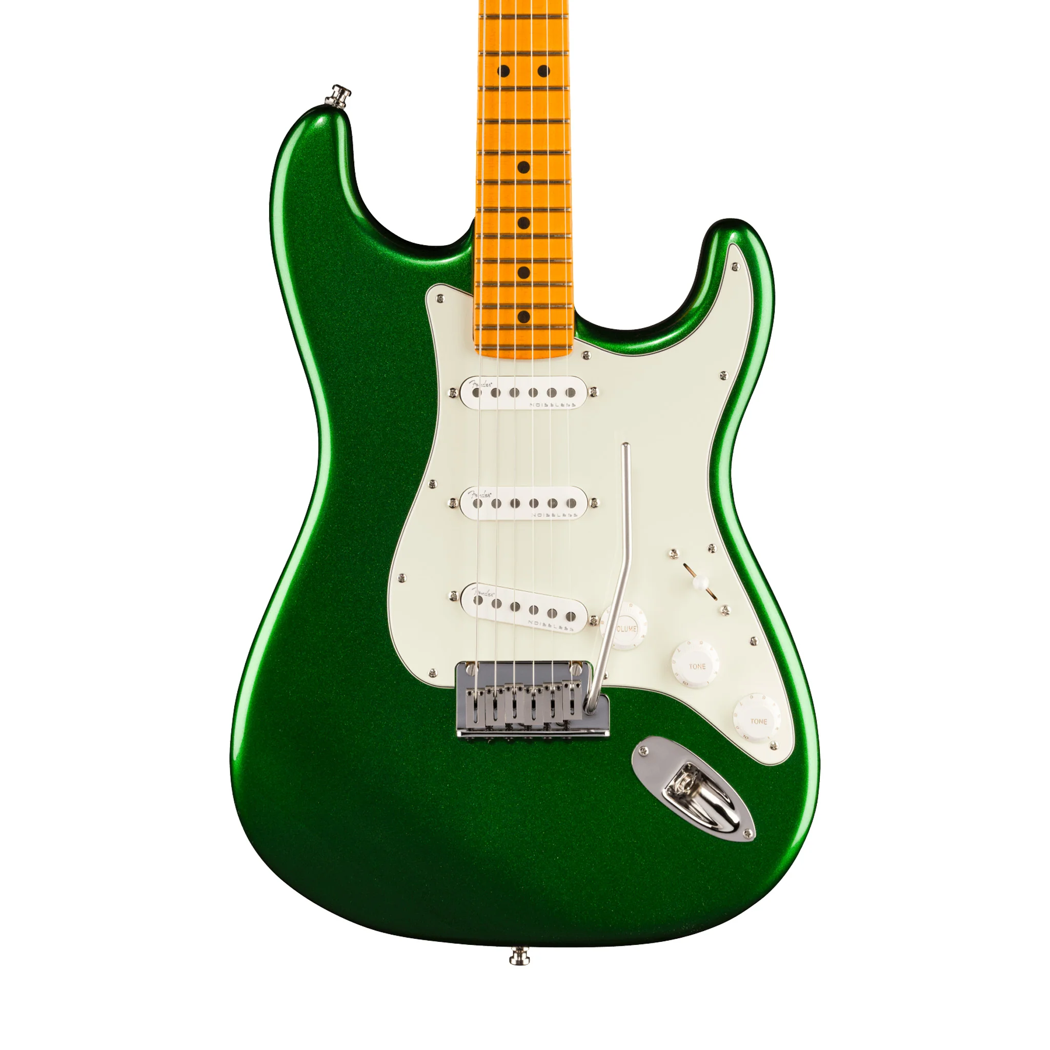 Fender FSR American Ultra II Stratocaster Electric Guitar, Roasted Maple FB, Candy Green Metallic - Image 3