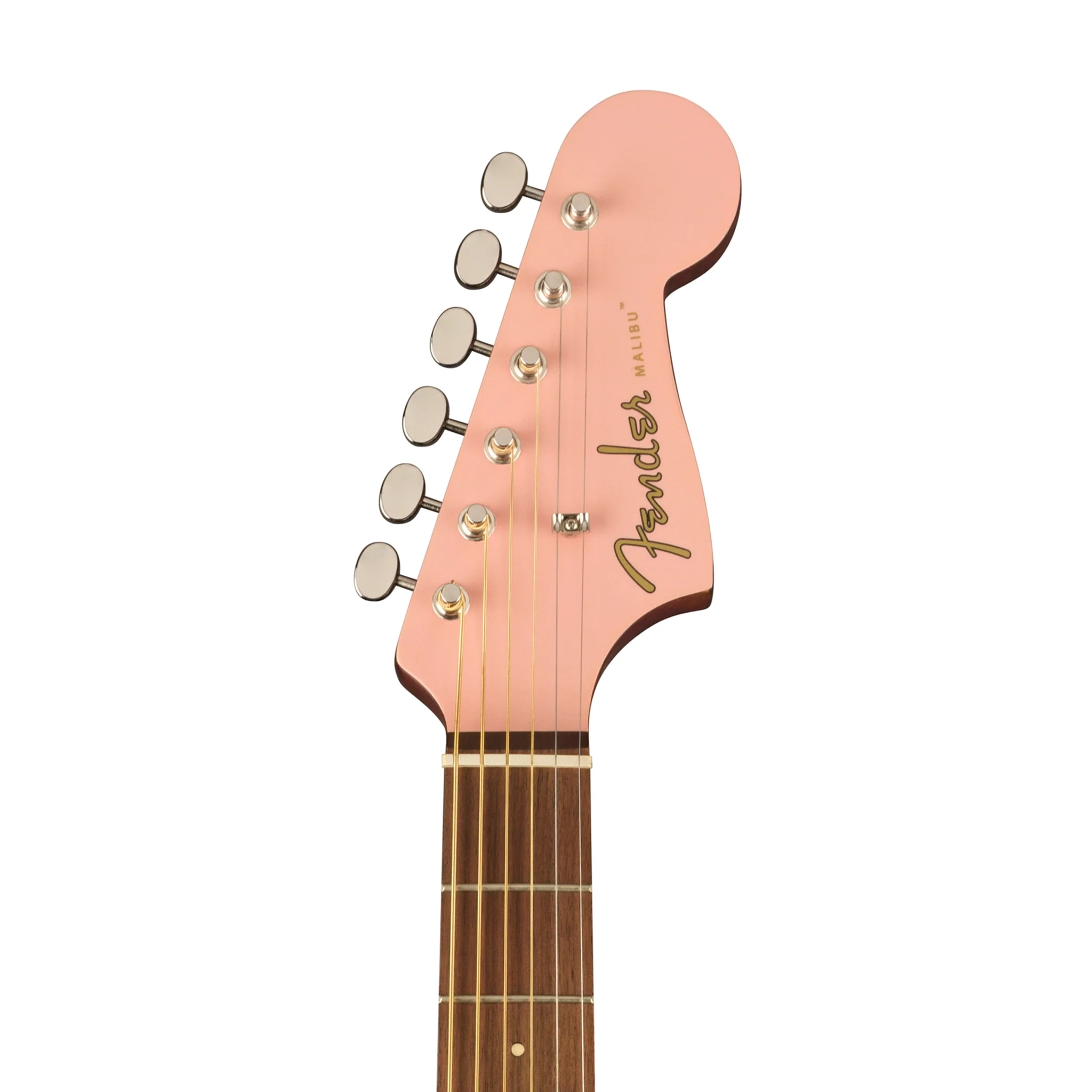 Fender FSR California Malibu Player Small-Bodied Acoustic Guitar, Walnut FB, Shell Pink - Image 7