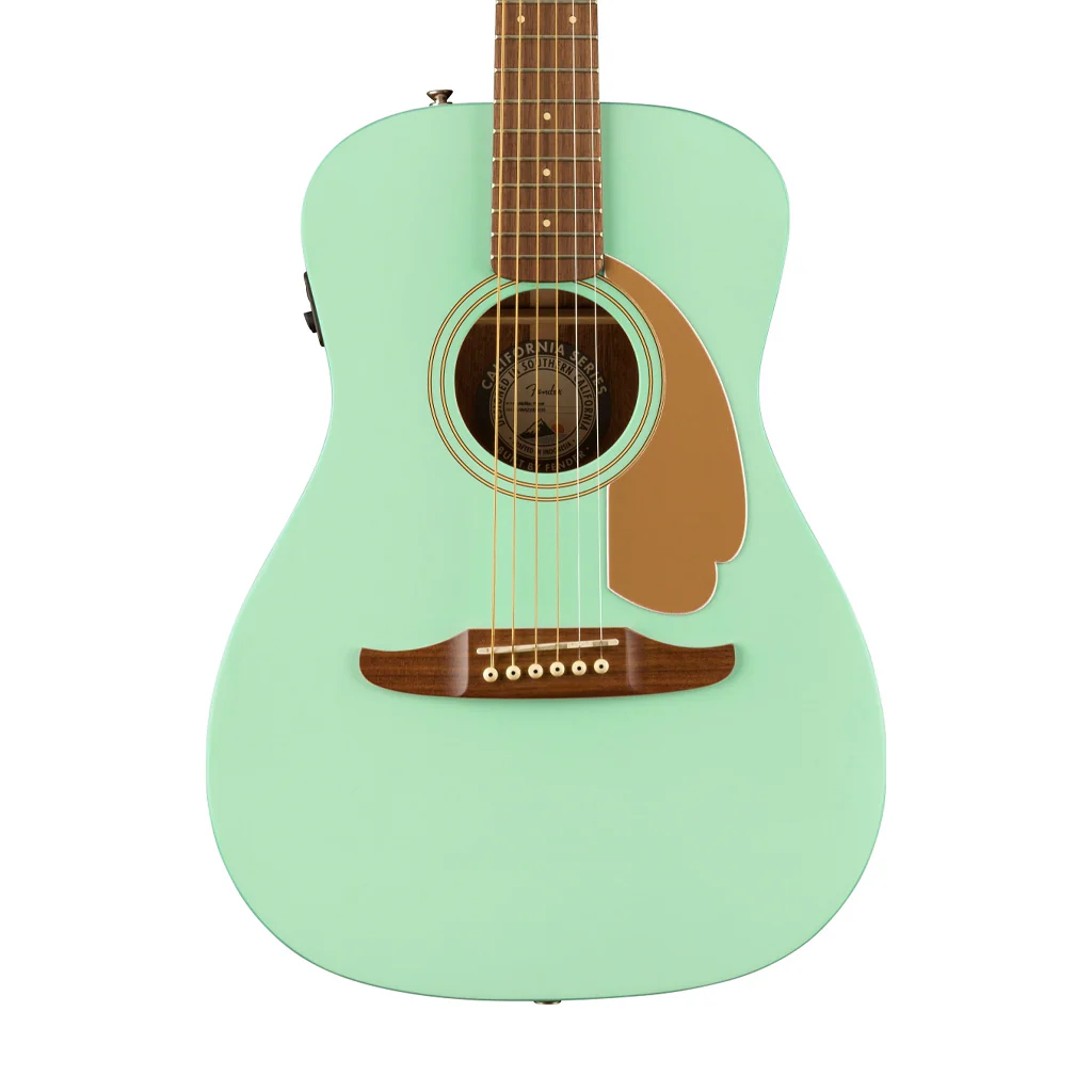 Fender FSR California Malibu Player Small-Bodied Acoustic Guitar, Walnut FB, Surf Green - Image 2
