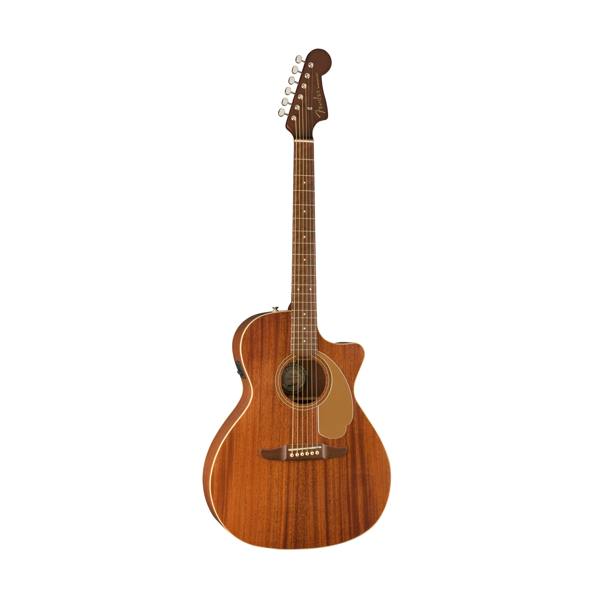 Fender FSR California Newporter Player Medium-Sized Acoustic Guitar, Walnut FB, All-Mahogany - Image 3