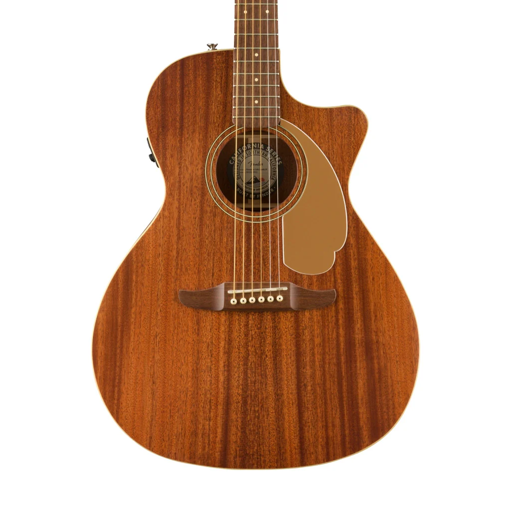 Fender FSR California Newporter Player Medium-Sized Acoustic Guitar, Walnut FB, All-Mahogany - Image 4