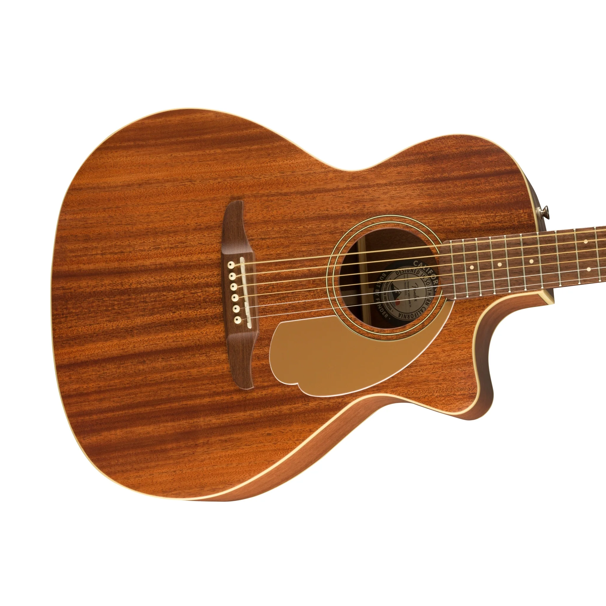 Fender FSR California Newporter Player Medium-Sized Acoustic Guitar, Walnut FB, All-Mahogany - Image 6