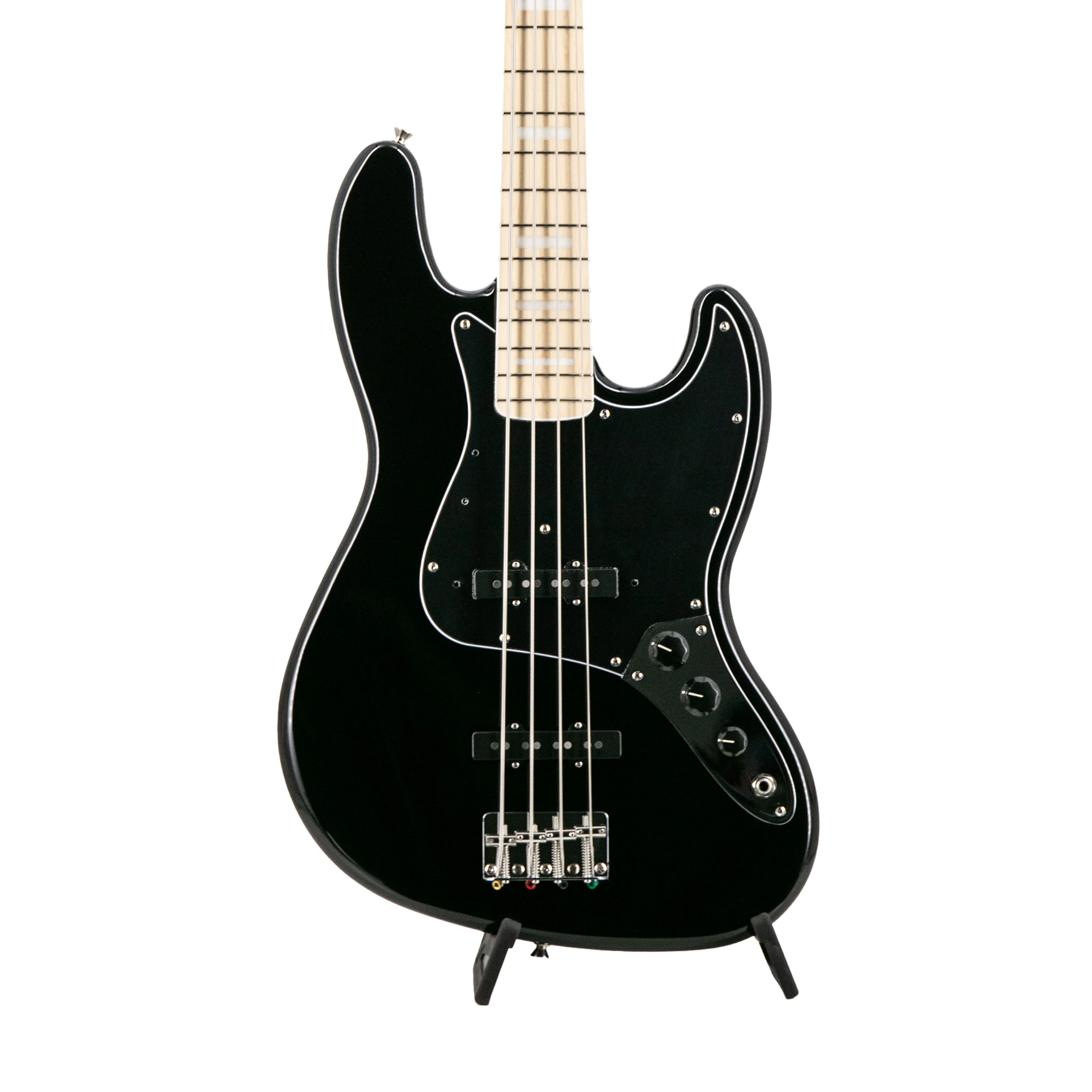Fender FSR Collection Traditional 70s Jazz Bass Guitar, Maple FB, Black - Image 3