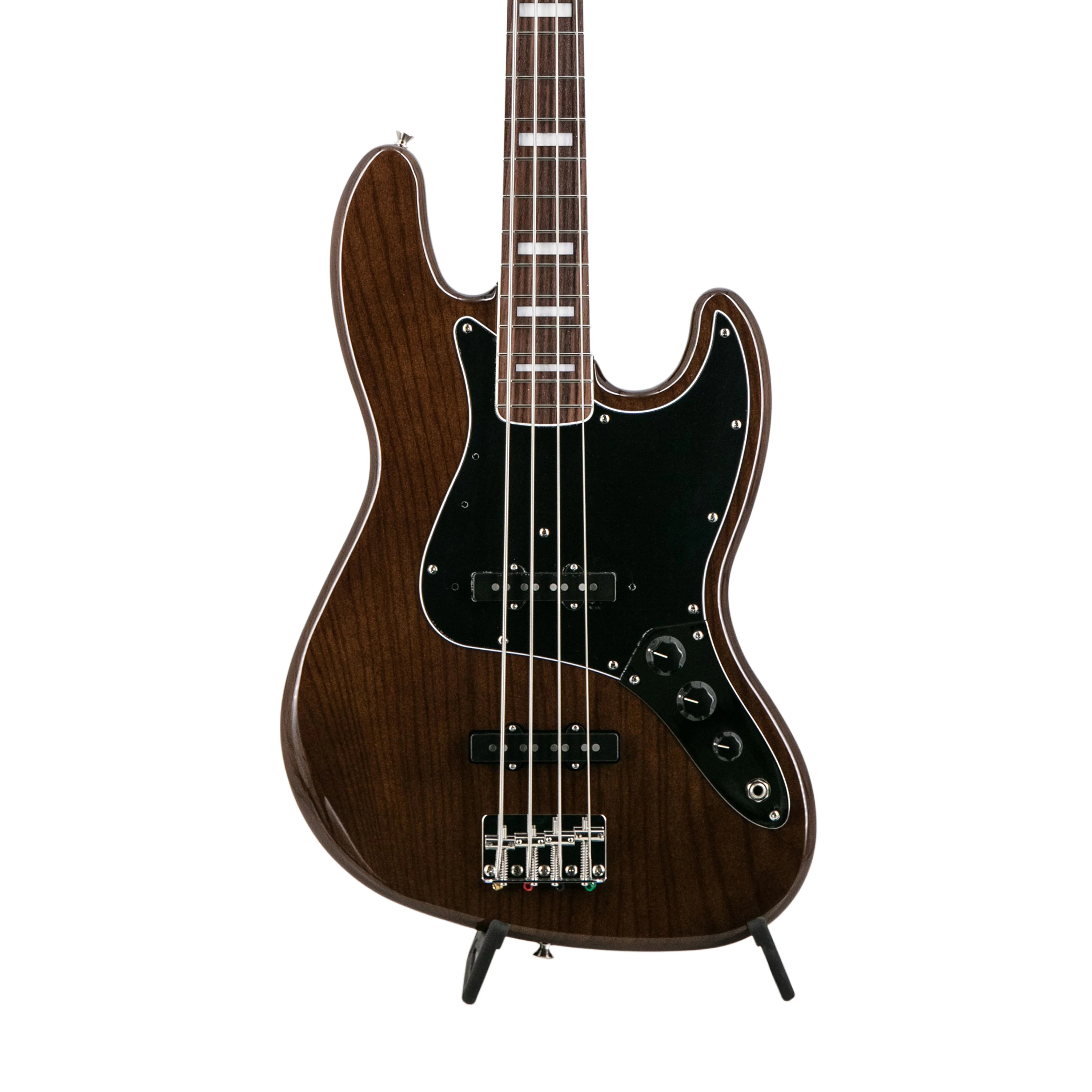 Fender FSR Collection Traditional 70s Jazz Bass Guitar, RW FB, Walnut - Image 3