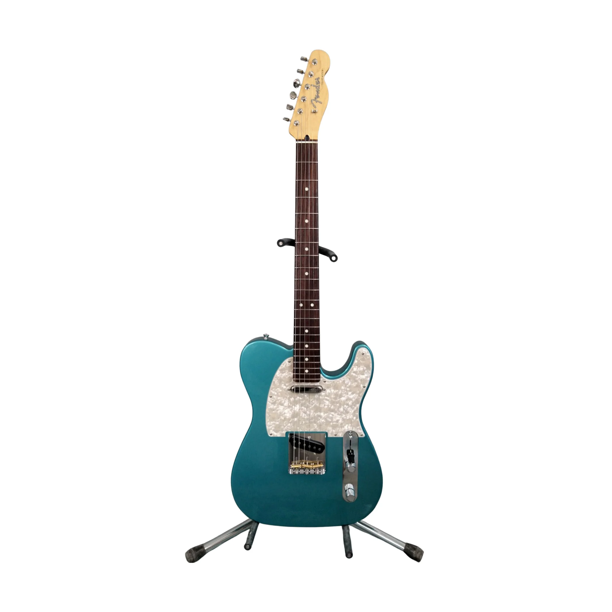 Fender FSR MIJ Hybrid II Telecaster Electric Guitar, RW FB, Teal Green Metallic