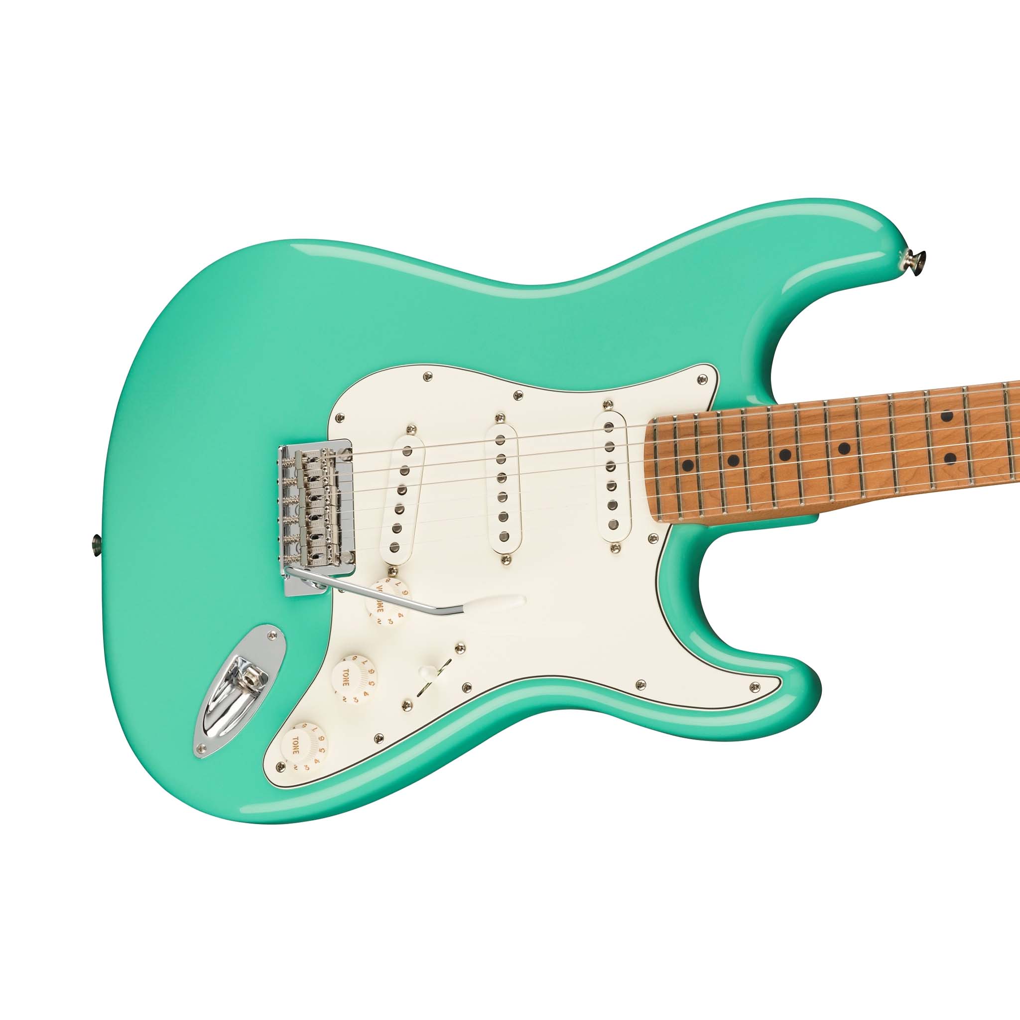 Fender FSR Player Stratocaster Electric Guitar, Roasted Maple FB, Sea Foam Green - Image 5