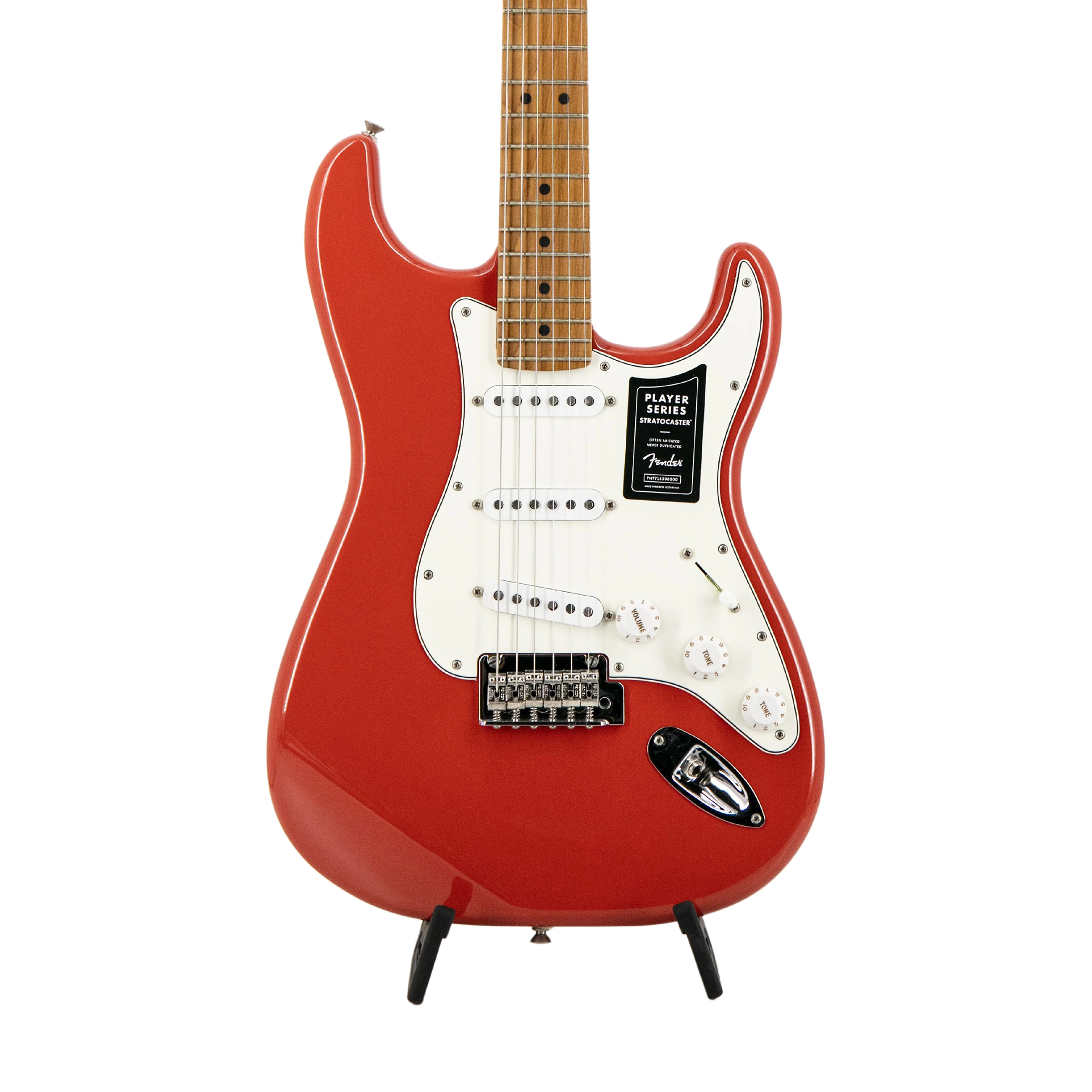 Fender FSR Player Stratocaster Fat 50s Electric Guitar, Roasted Maple FB, Fiesta Red, MX2310XXXX - Image 4
