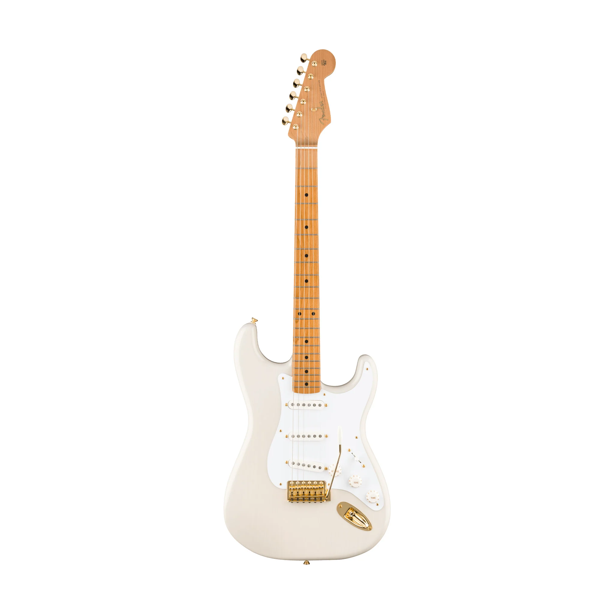 Fender FSR Vintera II 50s Stratocaster Electric Guitar, Maple FB, White Blonde w/Gold Hardware