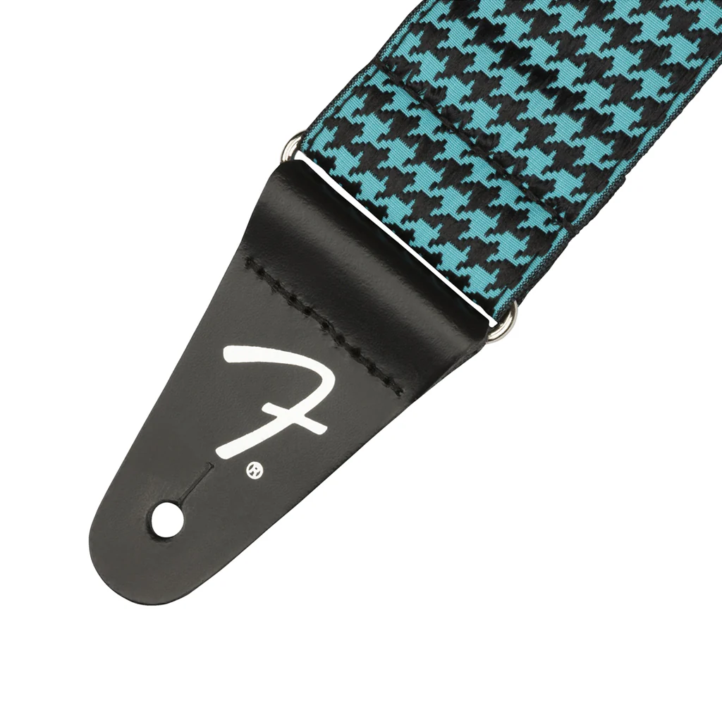 Fender Houndstooth Jacquard Guitar Strap, Teal - Image 2