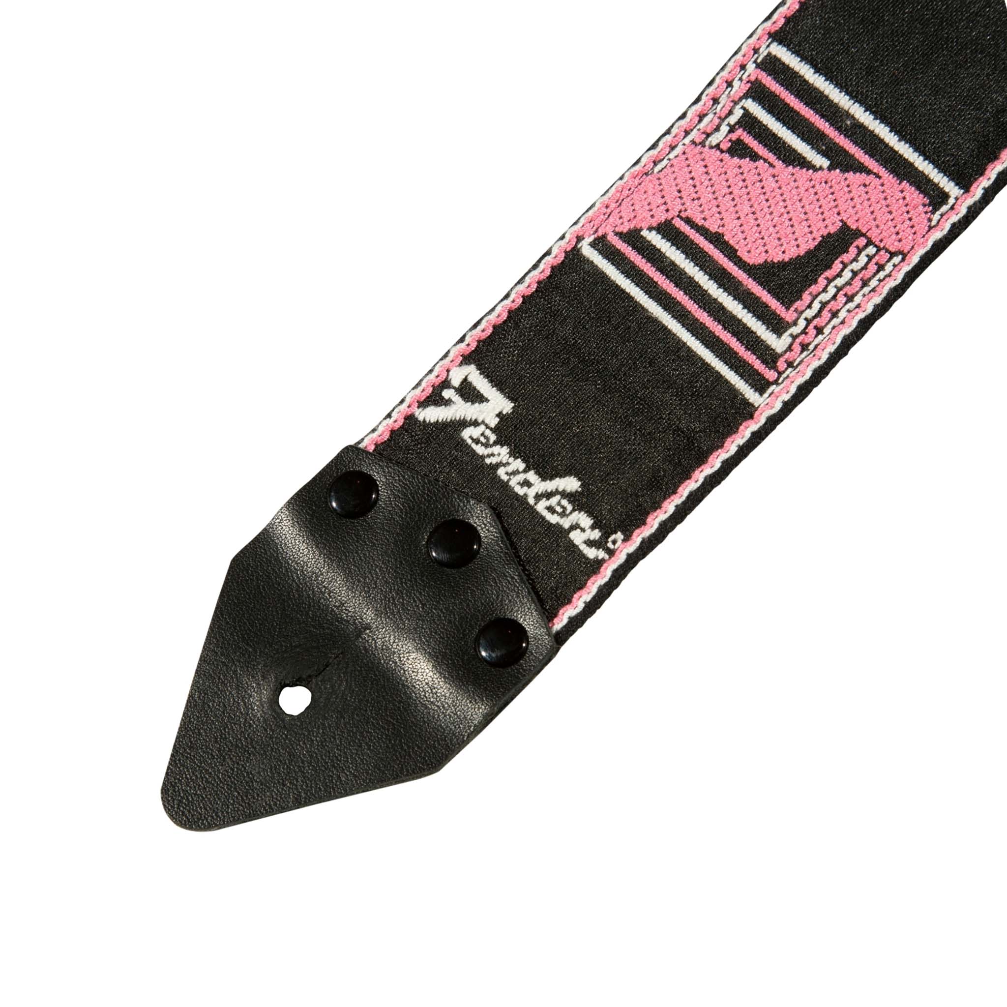 Fender Japan Hama Okamoto Signature Guitar Strap, Black/Pink - Image 4