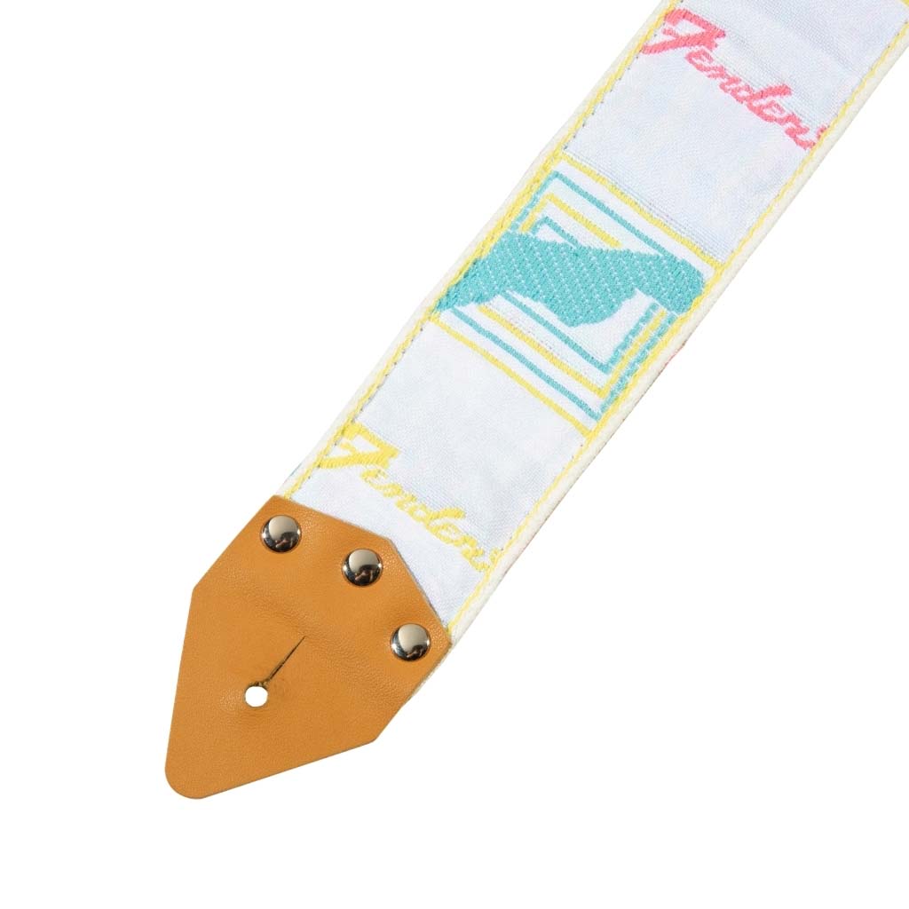 Fender Japan Hama Okamoto Signature Guitar Strap, White/Yellow/Pink/Blue/Grey - Image 2