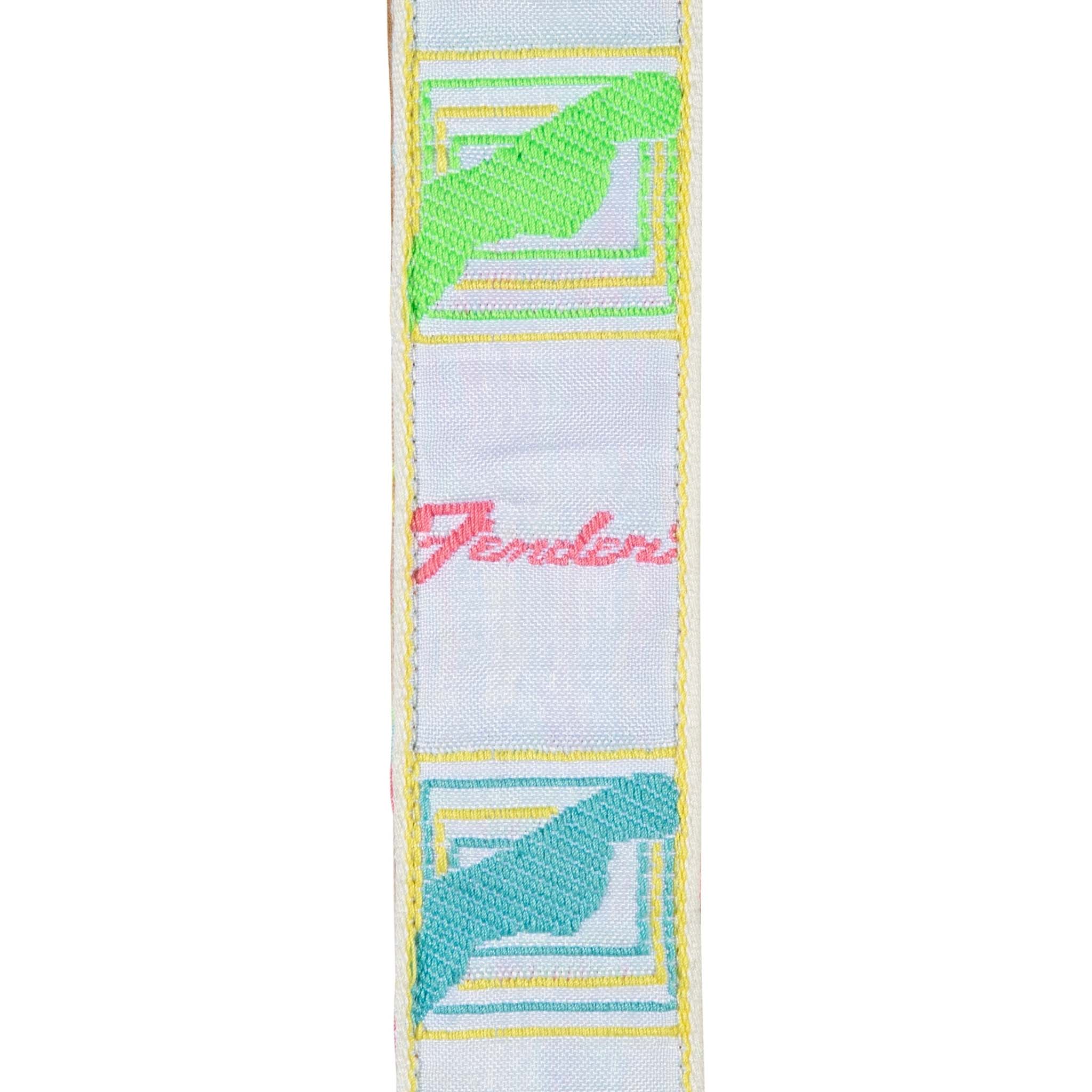 Fender Japan Hama Okamoto Signature Guitar Strap, White/Yellow/Pink/Blue/Grey - Image 3