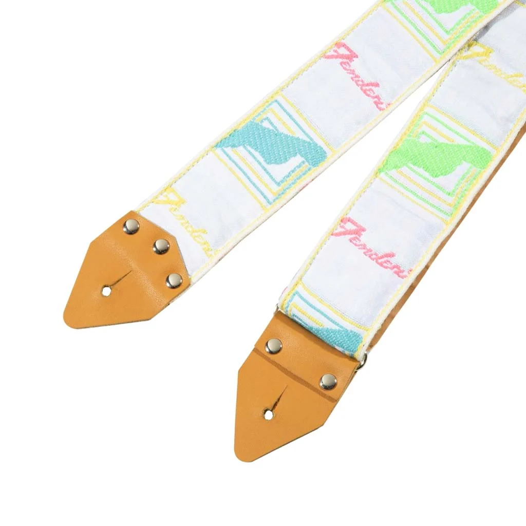 Fender Japan Hama Okamoto Signature Guitar Strap, White/Yellow/Pink/Blue/Grey - Image 4