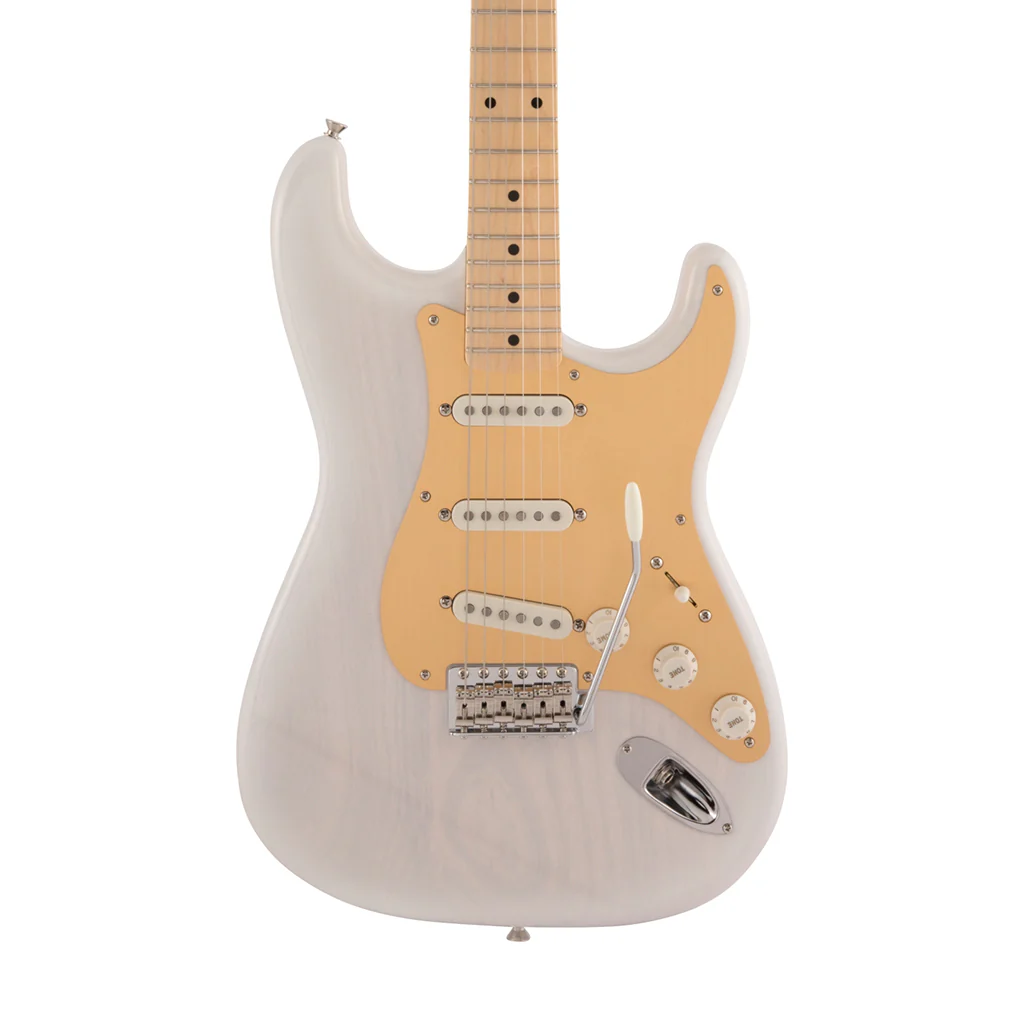Fender Japan Heritage 50s Stratocaster Electric Guitar, Maple FB, White Blonde - Image 3