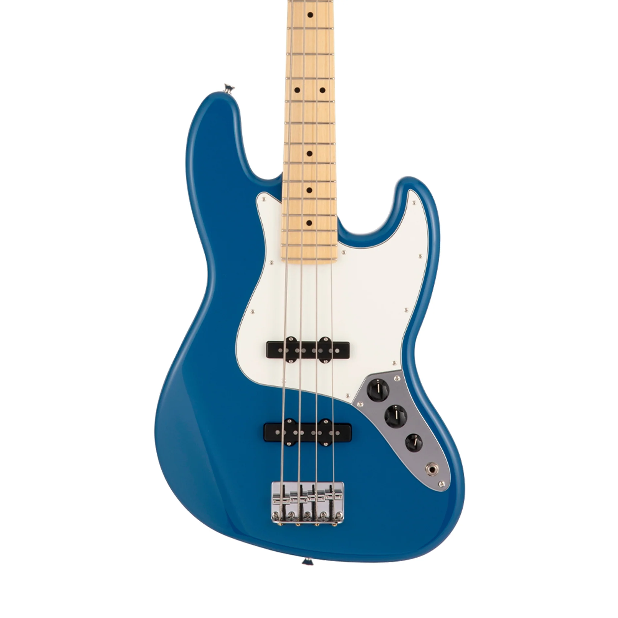 Fender Japan Hybrid II Jazz Bass Guitar, Maple FB, Forest Blue - Image 3