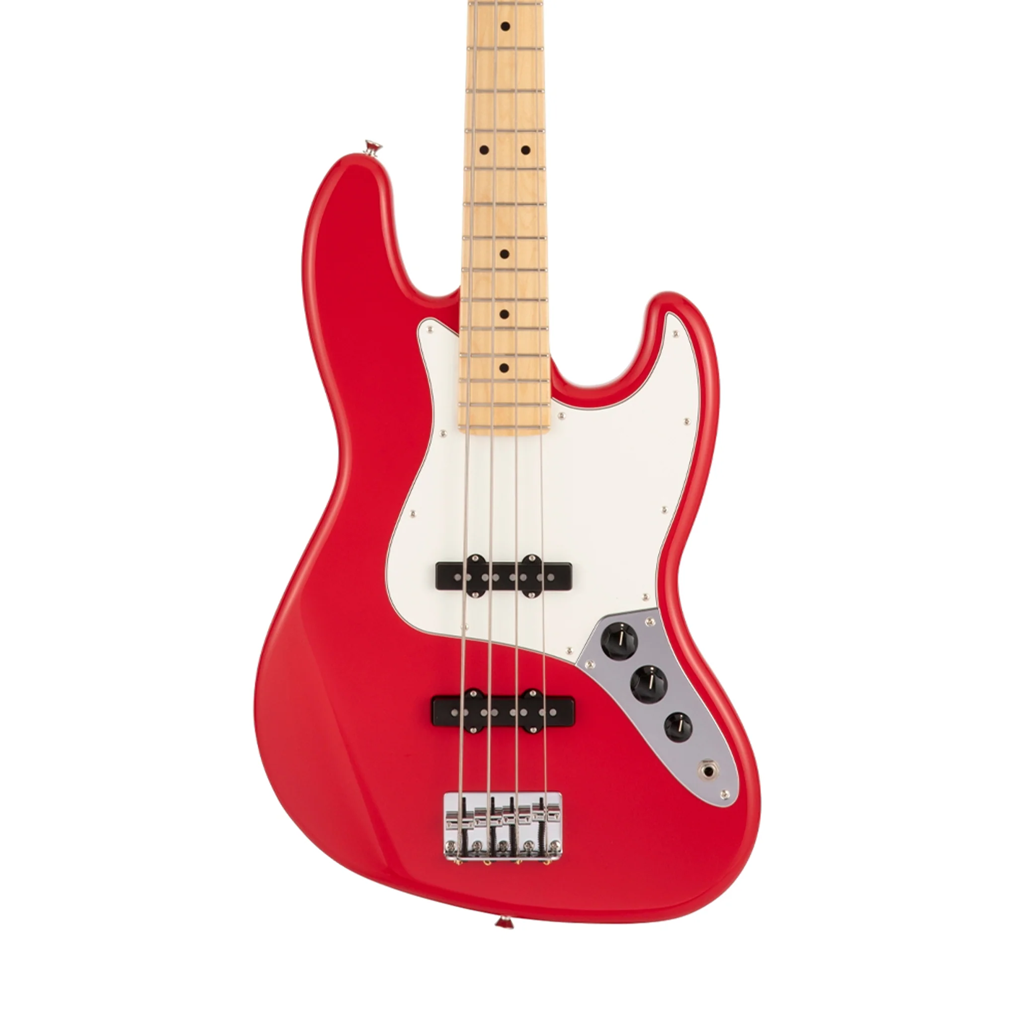 Fender Japan Hybrid II Jazz Bass Guitar, Maple FB, Modena Red - Image 3