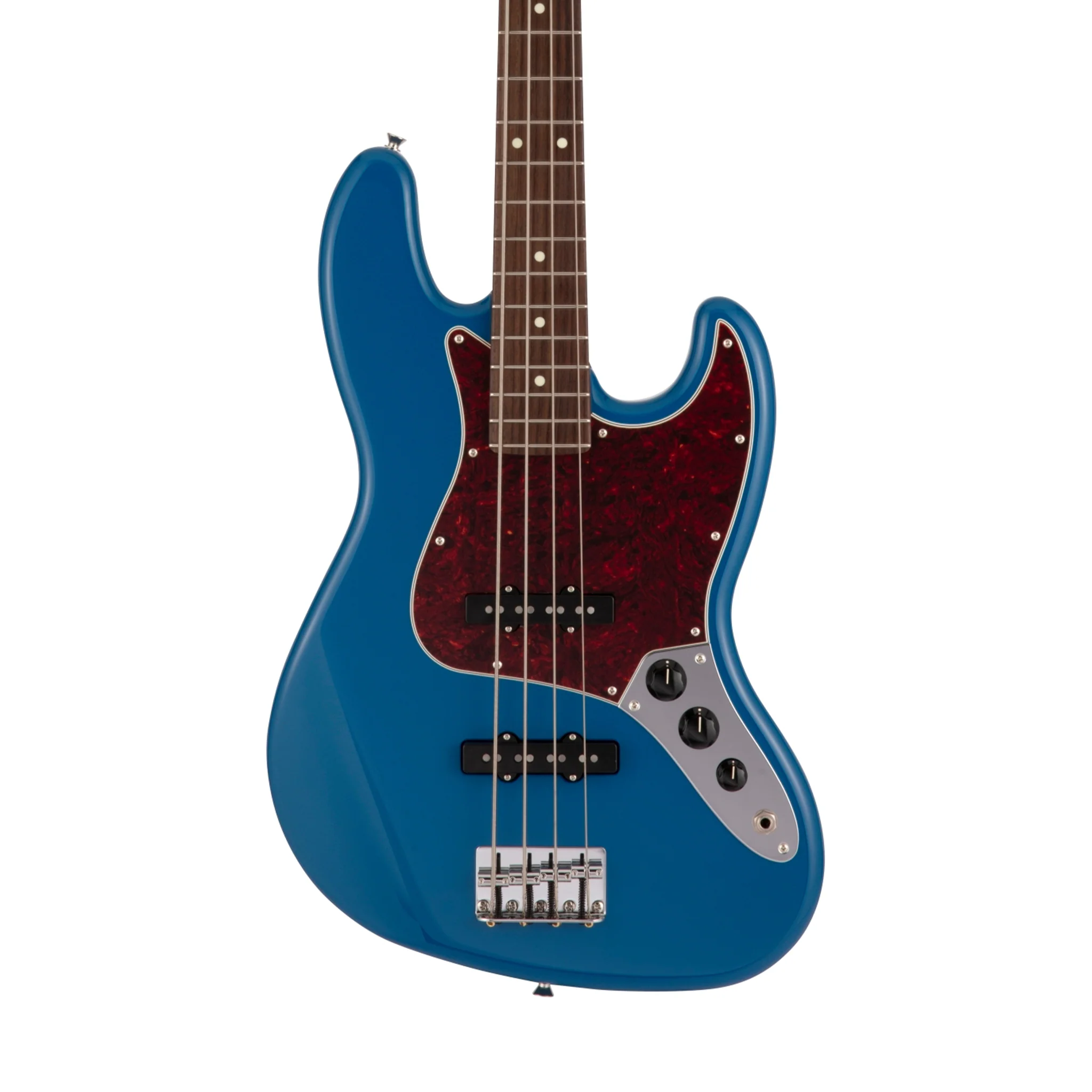 Fender Japan Hybrid II Jazz Bass Guitar, RW FB, Forest Blue - Image 3