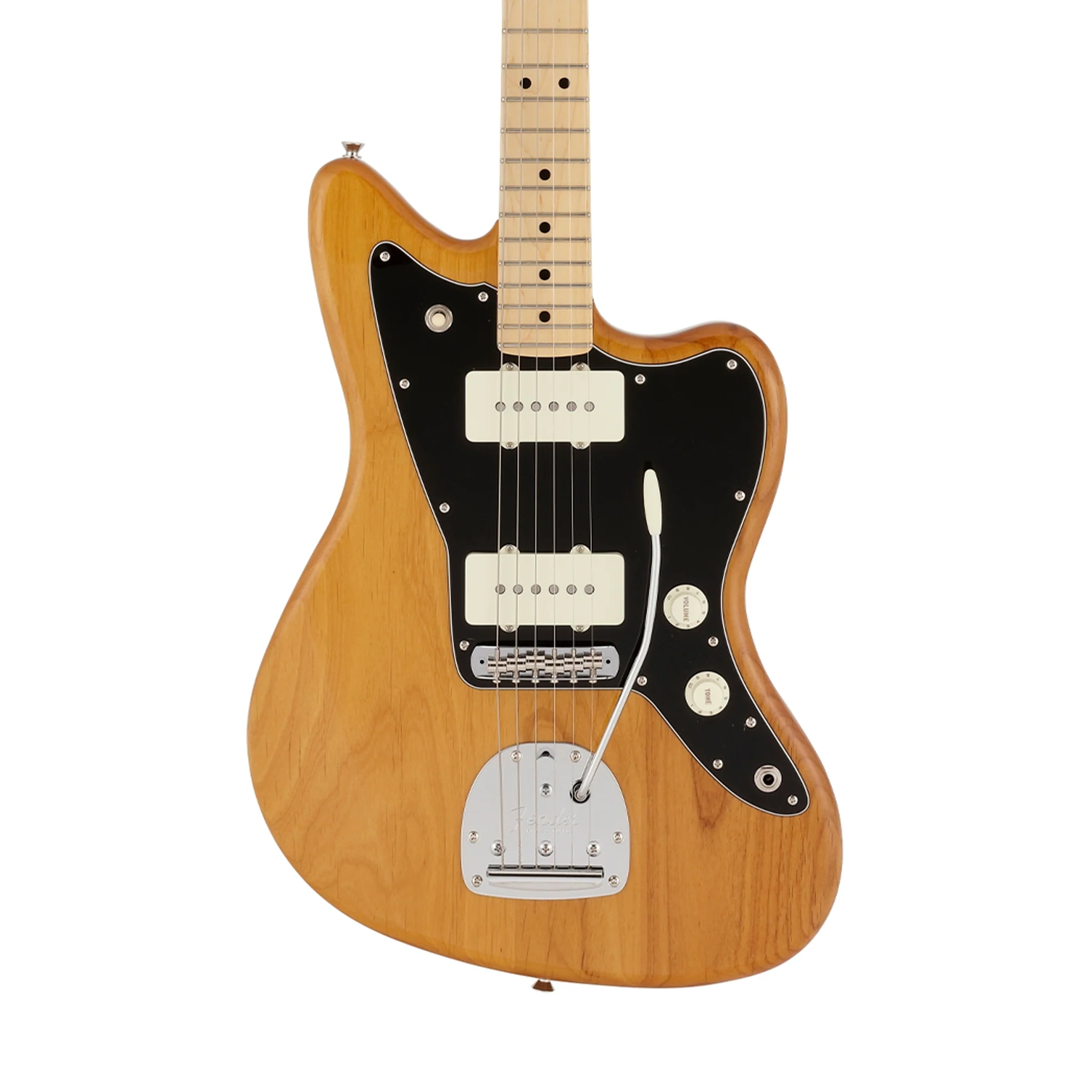 Fender Japan Hybrid II Jazzmaster Electric Guitar, Maple FB, Vintage Natural - Image 3