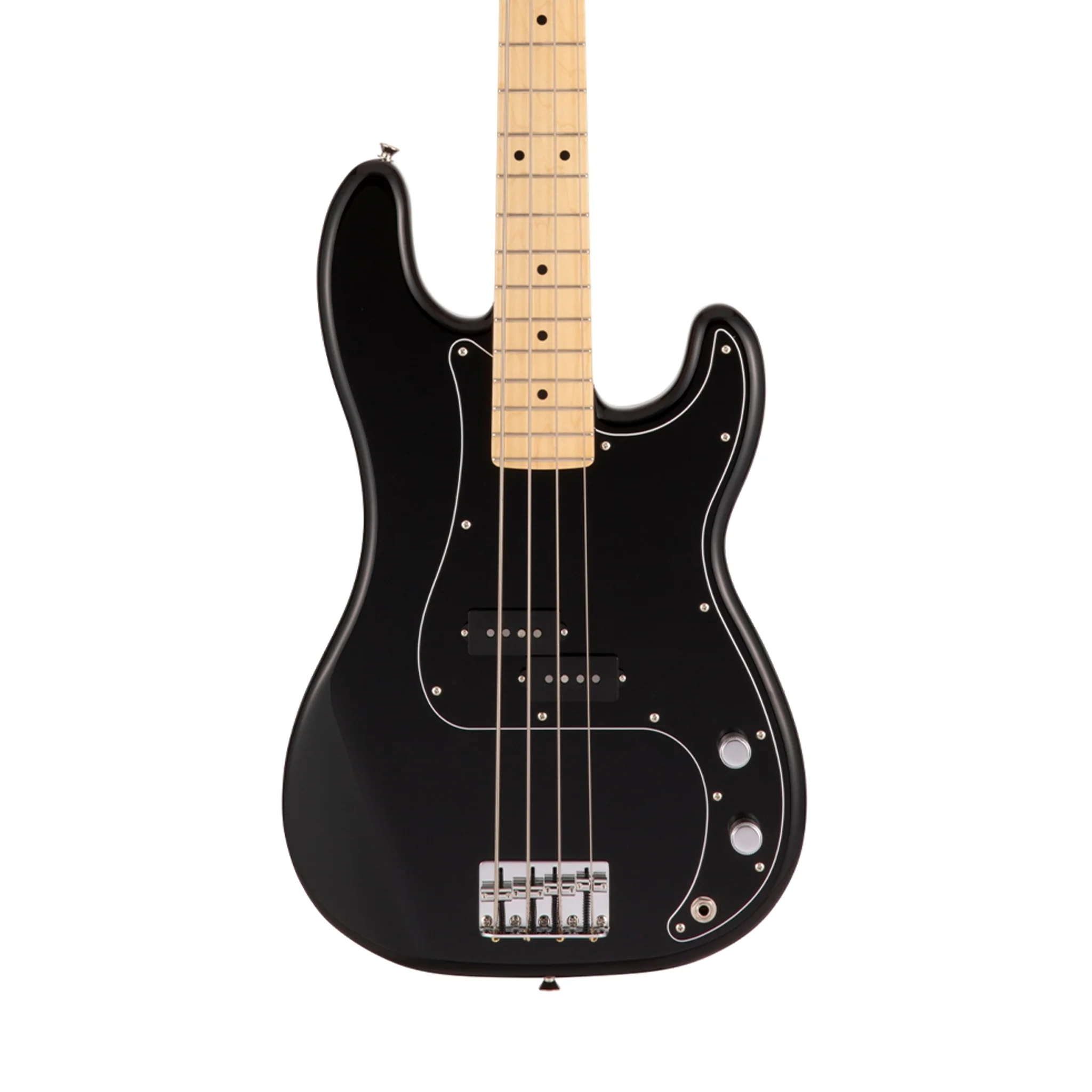 Fender Japan Hybrid II Precision Bass Guitar, Maple FB, Black - Image 3