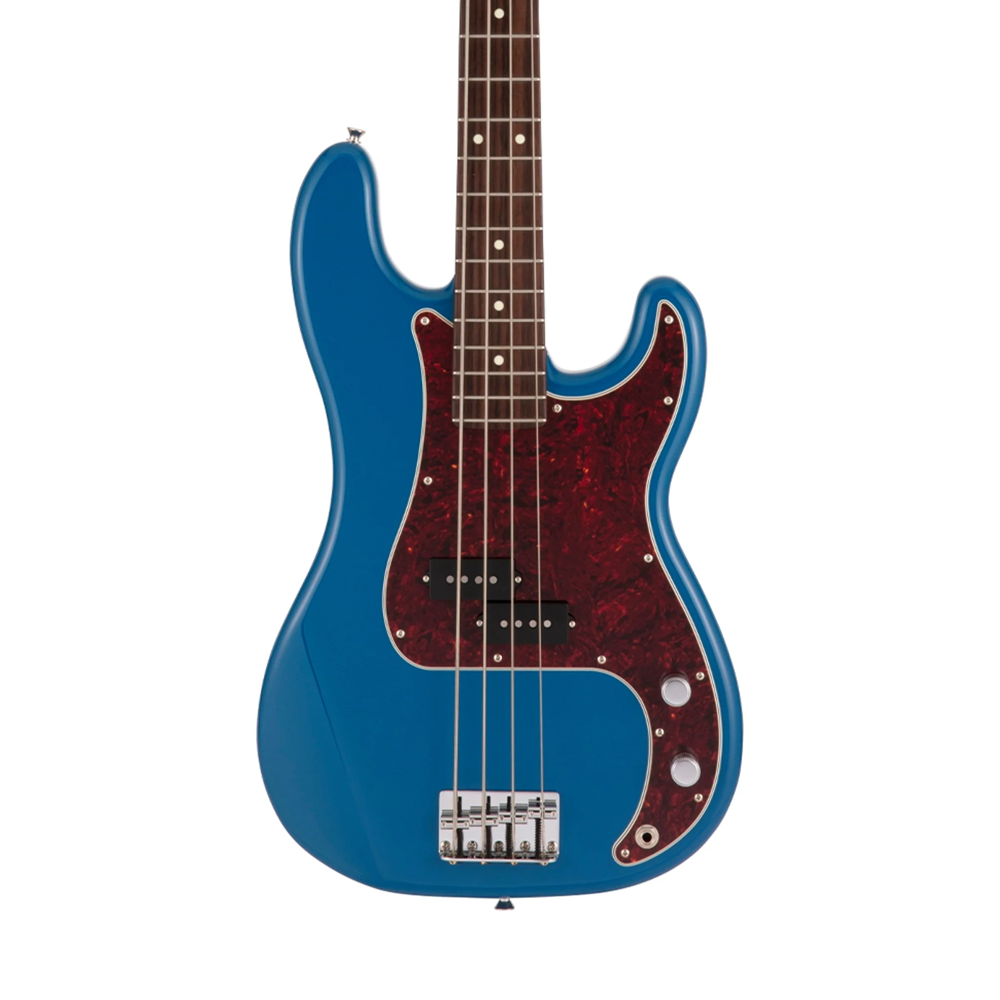 Fender Japan Hybrid II Precision Bass Guitar, RW FB, Forest Blue - Image 3