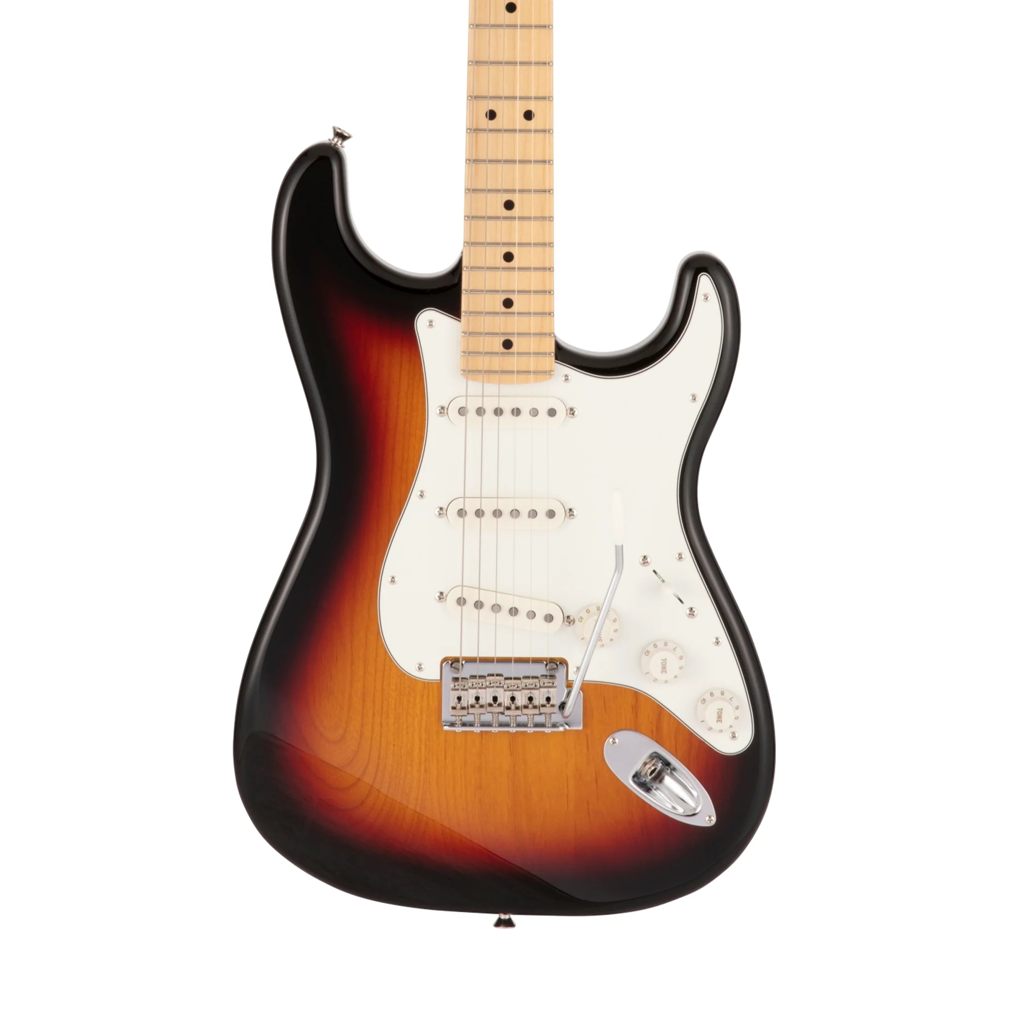 Fender Japan Hybrid II Stratocaster Electric Guitar, Maple FB, 3-Color Sunburst - Image 3