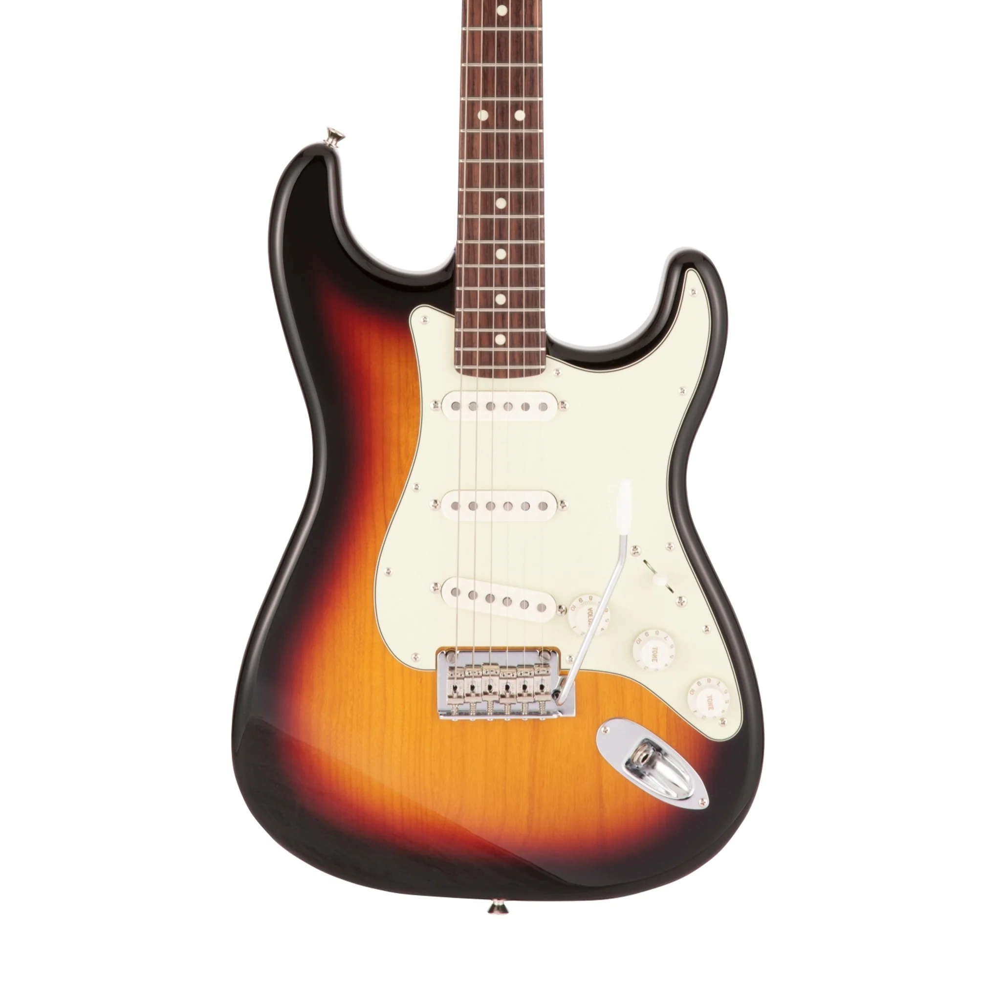 Fender Japan Hybrid II Stratocaster Electric Guitar, RW FB, 3-Color Sunburst - Image 3