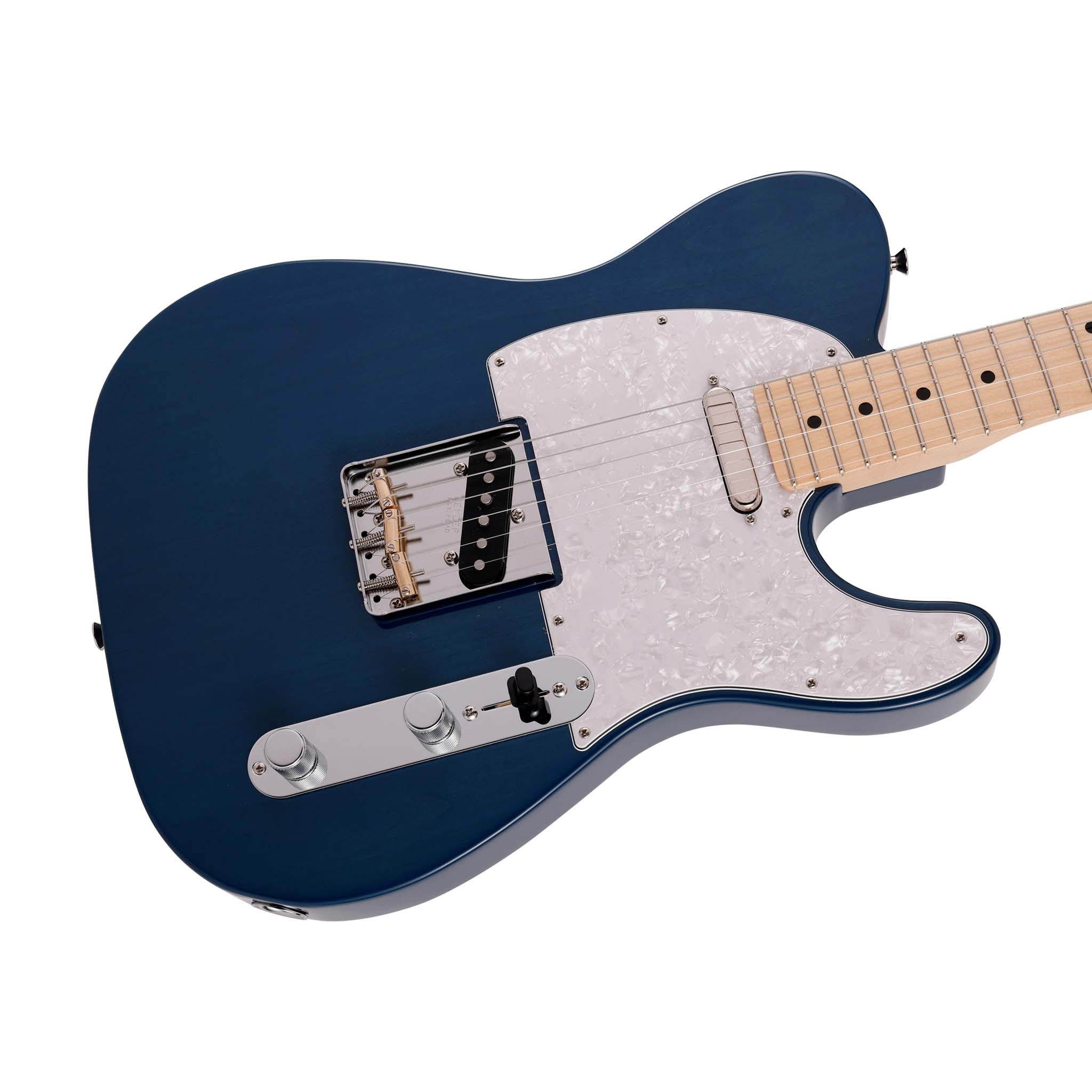 Fender Japan Hybrid II Telecaster Electric Guitar, Maple FB, Indigo Transparent - Image 5